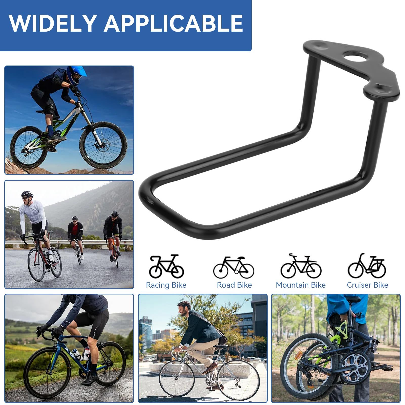 Bicycle Derailleur Protector Carbon Steel Bike Derailleur Guard - Universal Rear Protector (4.4x2.6x2") Shimano Bashguard