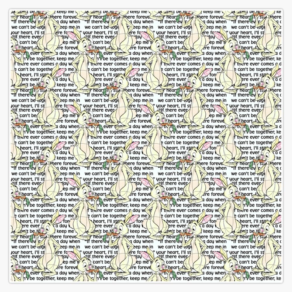 MAGNET Sketched Rabbit with Carrot Magnetic Bumper Sticker 5