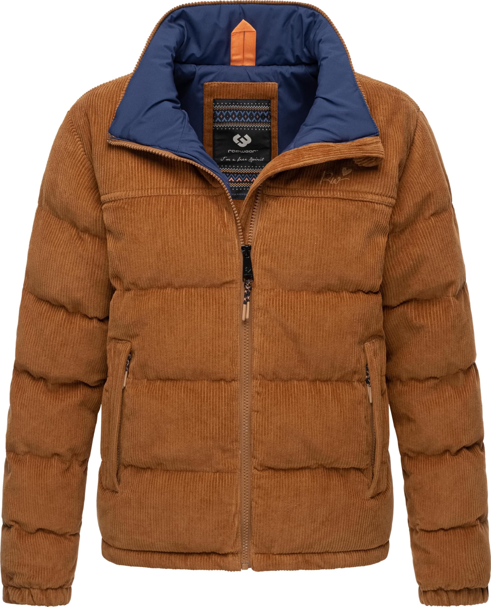Ragwear Women's Brown Sugar Uxia Corduroy Jacket Transition Jacket Made Of Corduroy With High Collar Xs, Xl