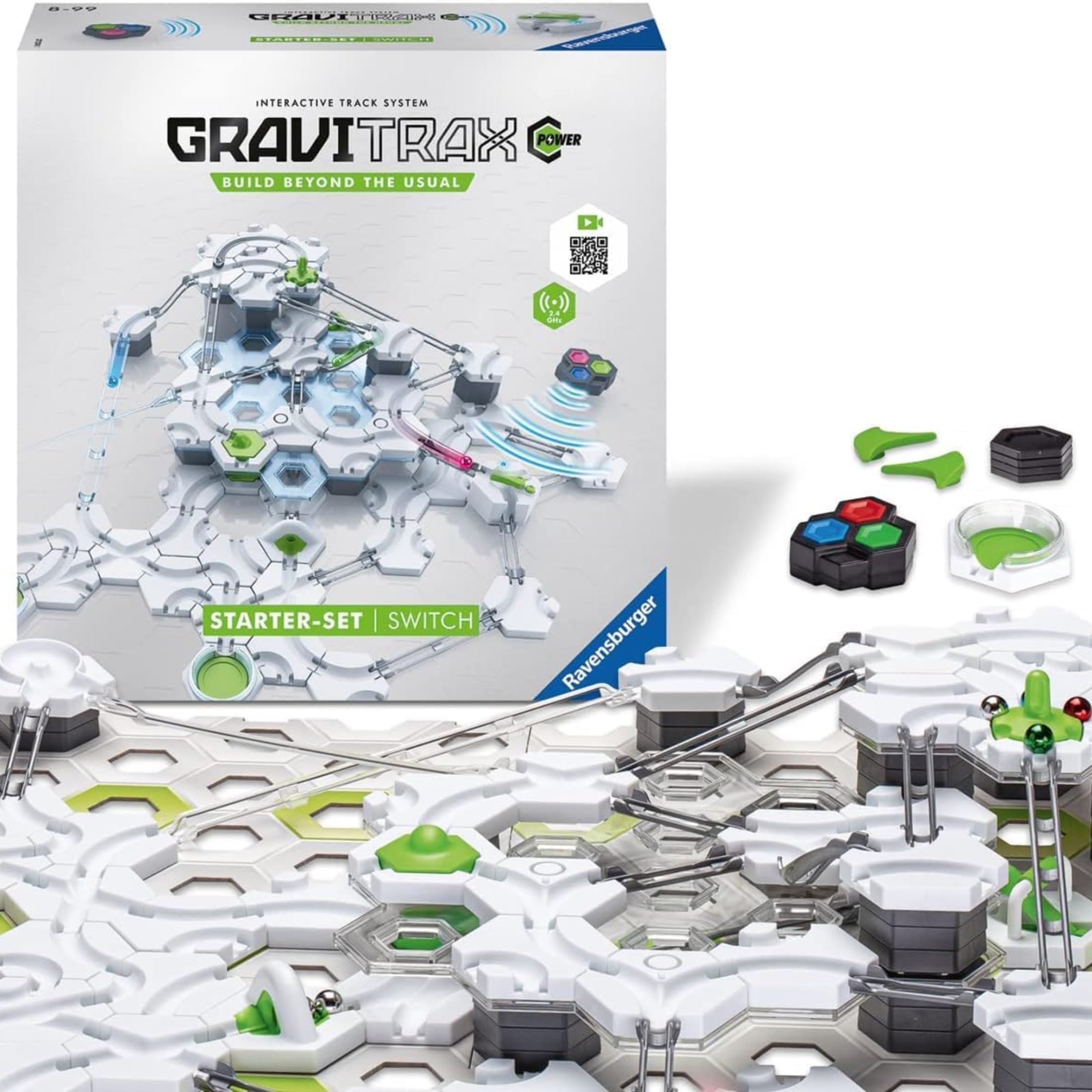 Ravensburger - Gravitrax Power Starter Set | Circuito Canicas con 150 Piezas | Rompecabezas Niños con Canicas | Juegos para Niños De 8 Años | Juegos Mesa Compatibles con Todos Los Gravitrax