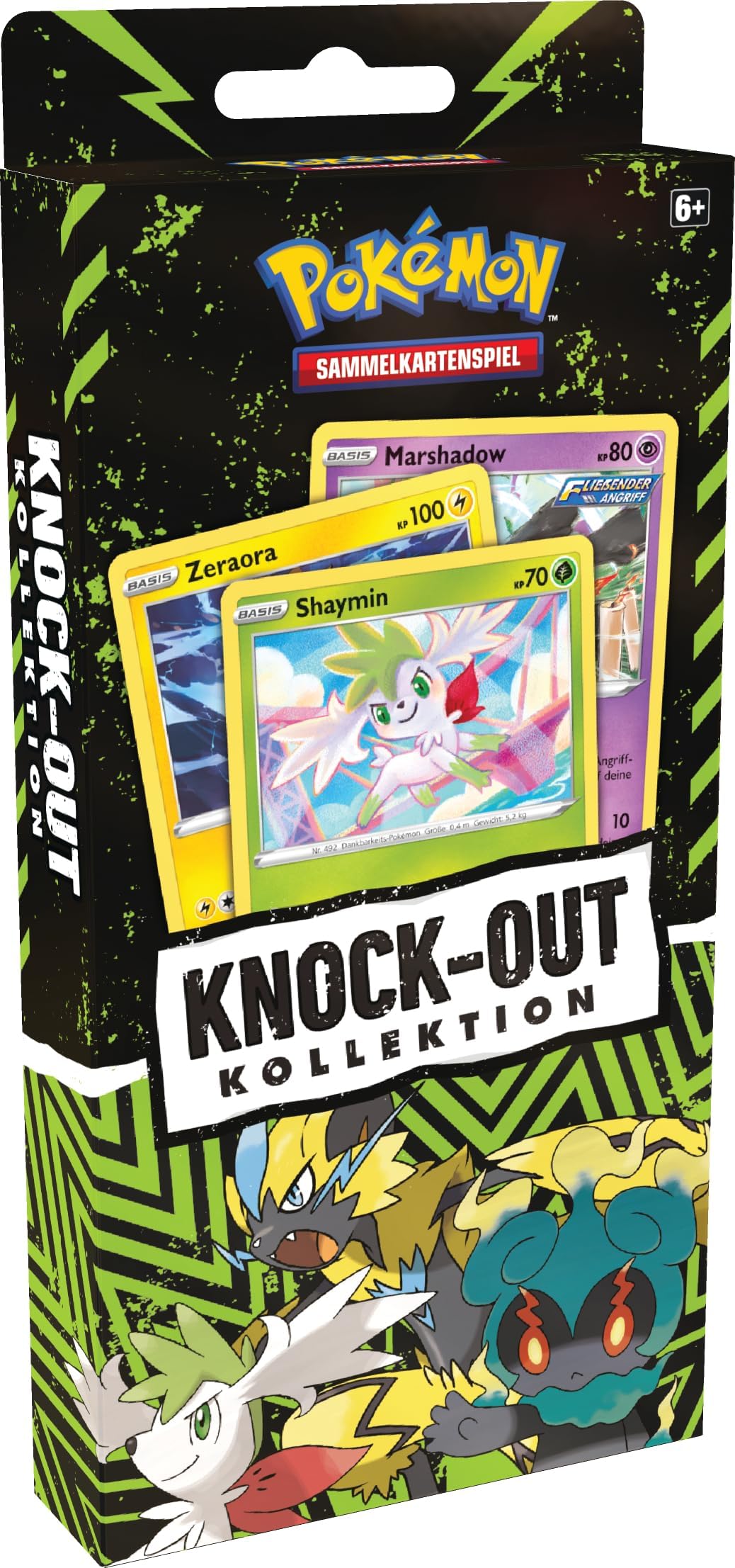Pokemon - Trading Card Game: Knock Out Collection: Shaymin, Zeraora & Marshadow (3 Holographic Cards, 2 Sticker Sheets & 2 Booster Packs)