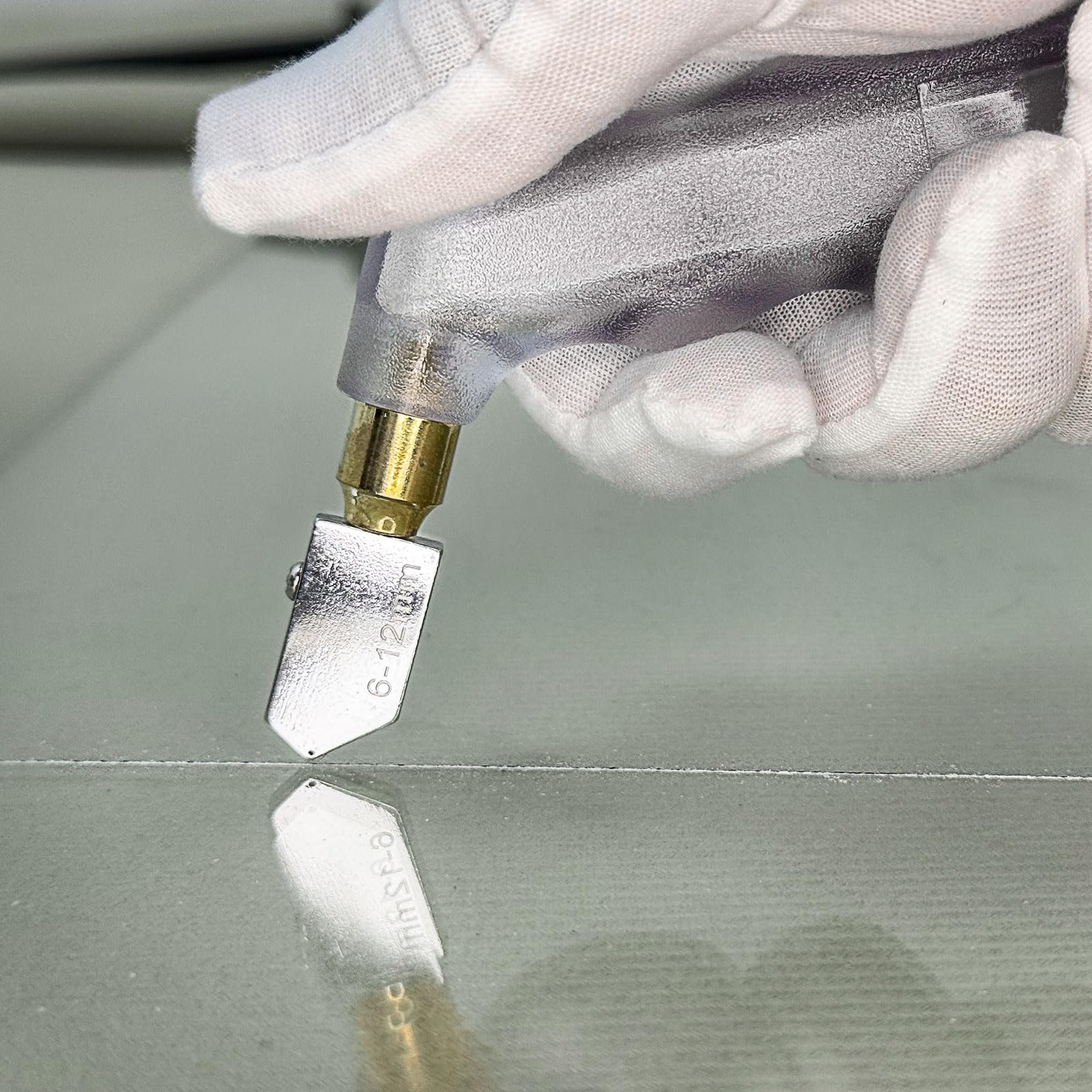 Tagliavetro con impugnatura a pistola, 2 mm-20 mm, professionale, ergonomico, in carburo di tungsteno, strumento per punteggiare il vetro a olio, per piastrelle, mosaici, specchi, finestre