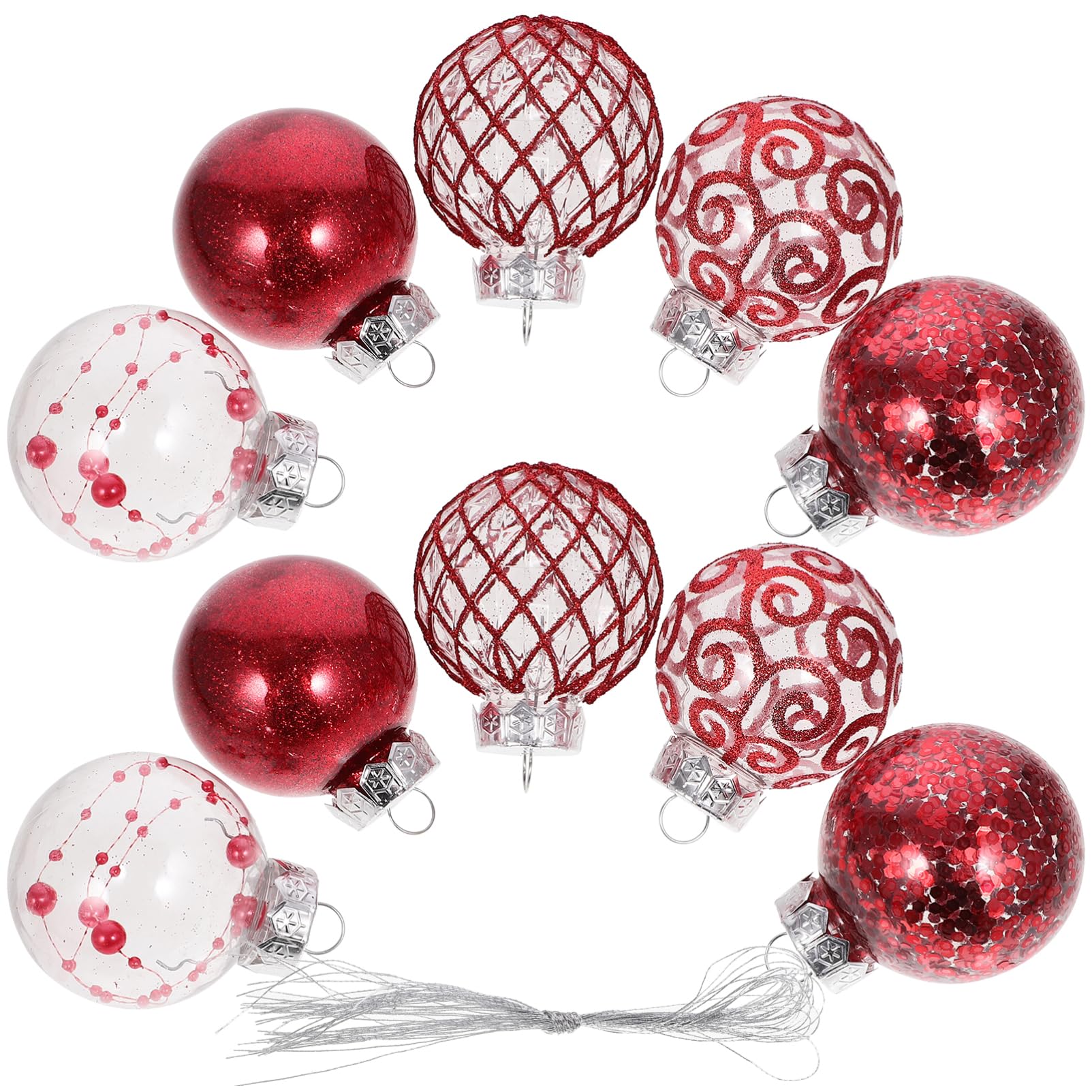30stücke Hängekugeln für Weihnachtsbaum Christbaumkugeln zum Aufhängen Dekokugeln für Weihnachtsfeier Praktische Christbaumkugel-Dekoration