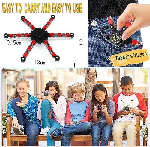 Miniatura 6 de Juguete sensorial divertido de 18 piezas juguete giratorio de mano juguetes giratorios para aliviar el estrés juguete giroscopio para la punta de