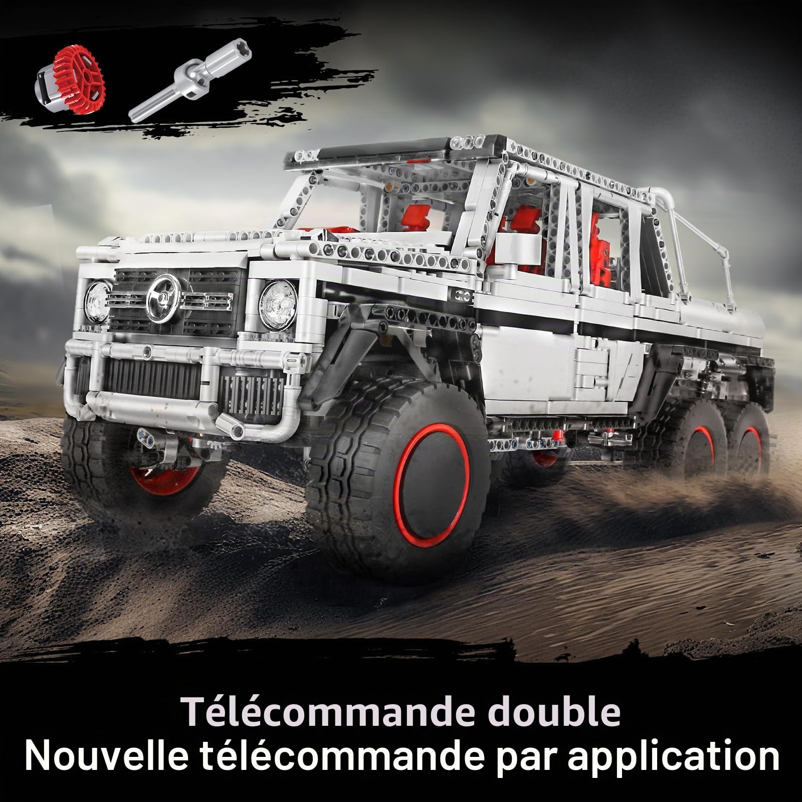 Mould King 13061 Technik Jeu de Construction de véhicule Tout-Terrain, Jouet de Construction de véhicule Tout-Terrain avec Moteur et télécommande, Blocs de Construction Cadeau pour Adultes