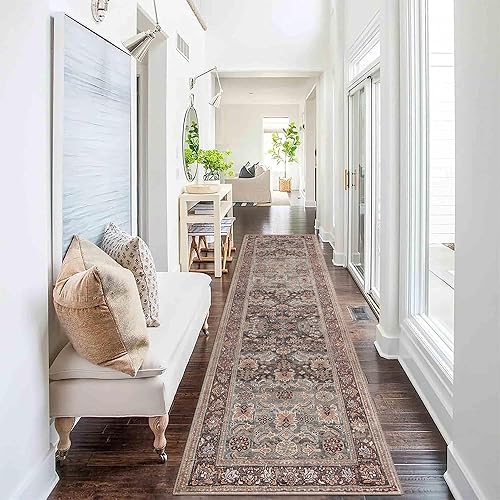 Miniatura 7 de Poeti Alfombra lavable de 2 x 7 pulgadas, antideslizante para pasillos, alfombra ultra suave para corredor de cocina con respaldo de goma, alfombra