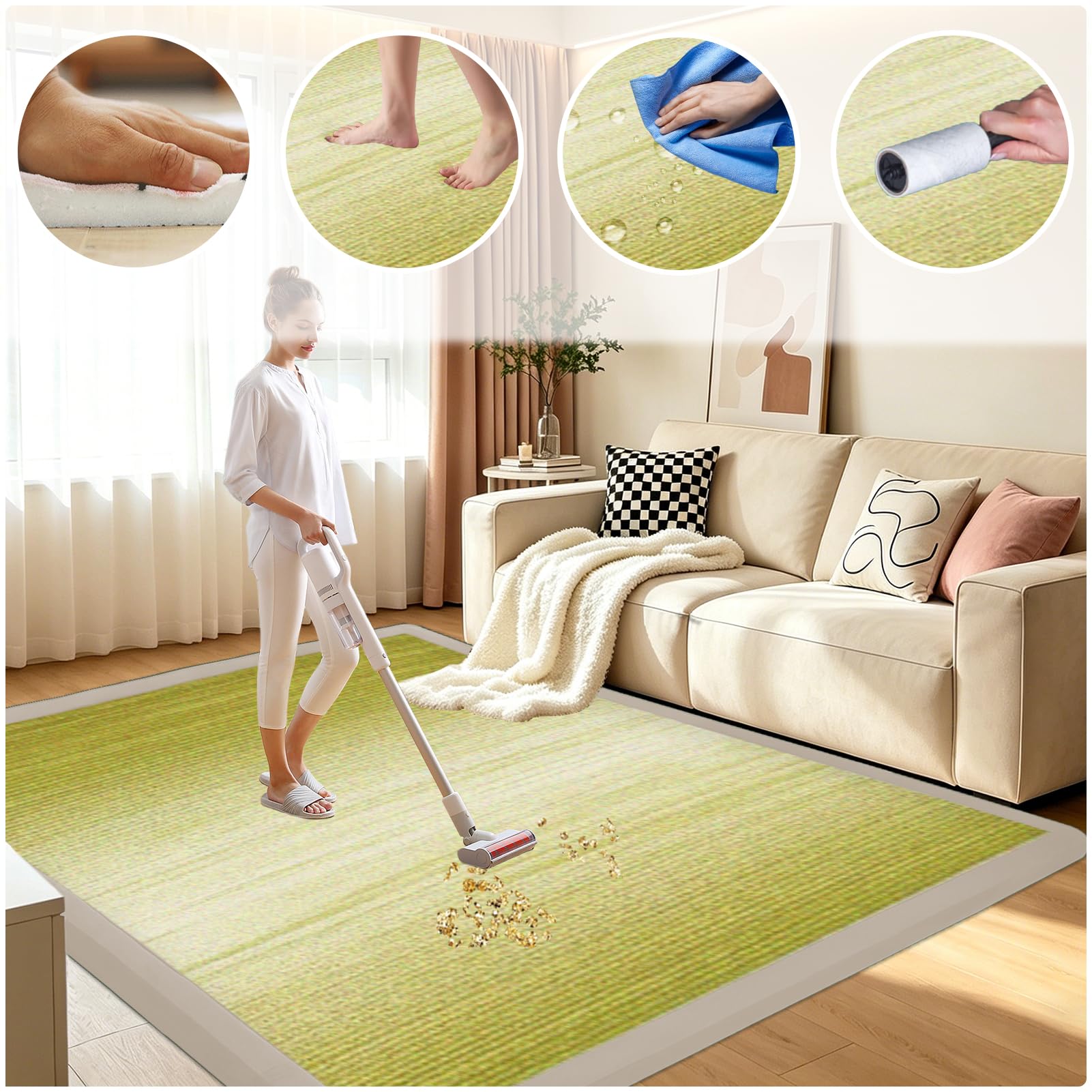 Krabbelmatte Baby Korallen Samtmatte Kinderteppich Dicke 100 x 200 cm und Weiche Spielmatte als Teppich Kinderzimmer, Spielteppich Baby, Krabbeldecke kleine Spielbereiche
