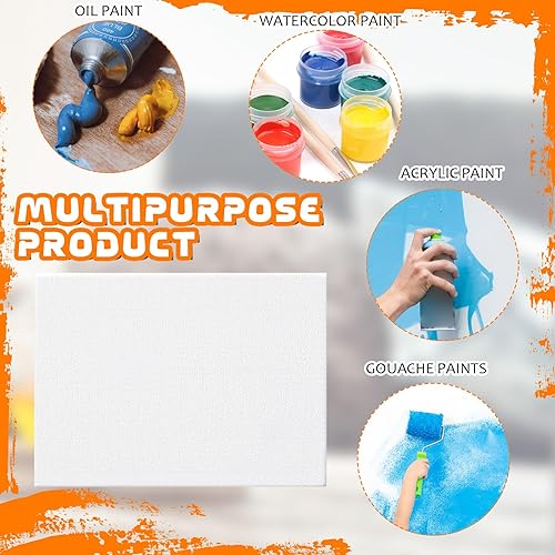 Miniatura 5 de Qilery Multipack de 48 lienzos estirados para pintar, 4 x 4, 5 x 7, 8 x 10 pulgadas, 9 x 12 pulgadas, 11 x 14 pulgadas, 12 x 16 pulgadas, 12 x 12