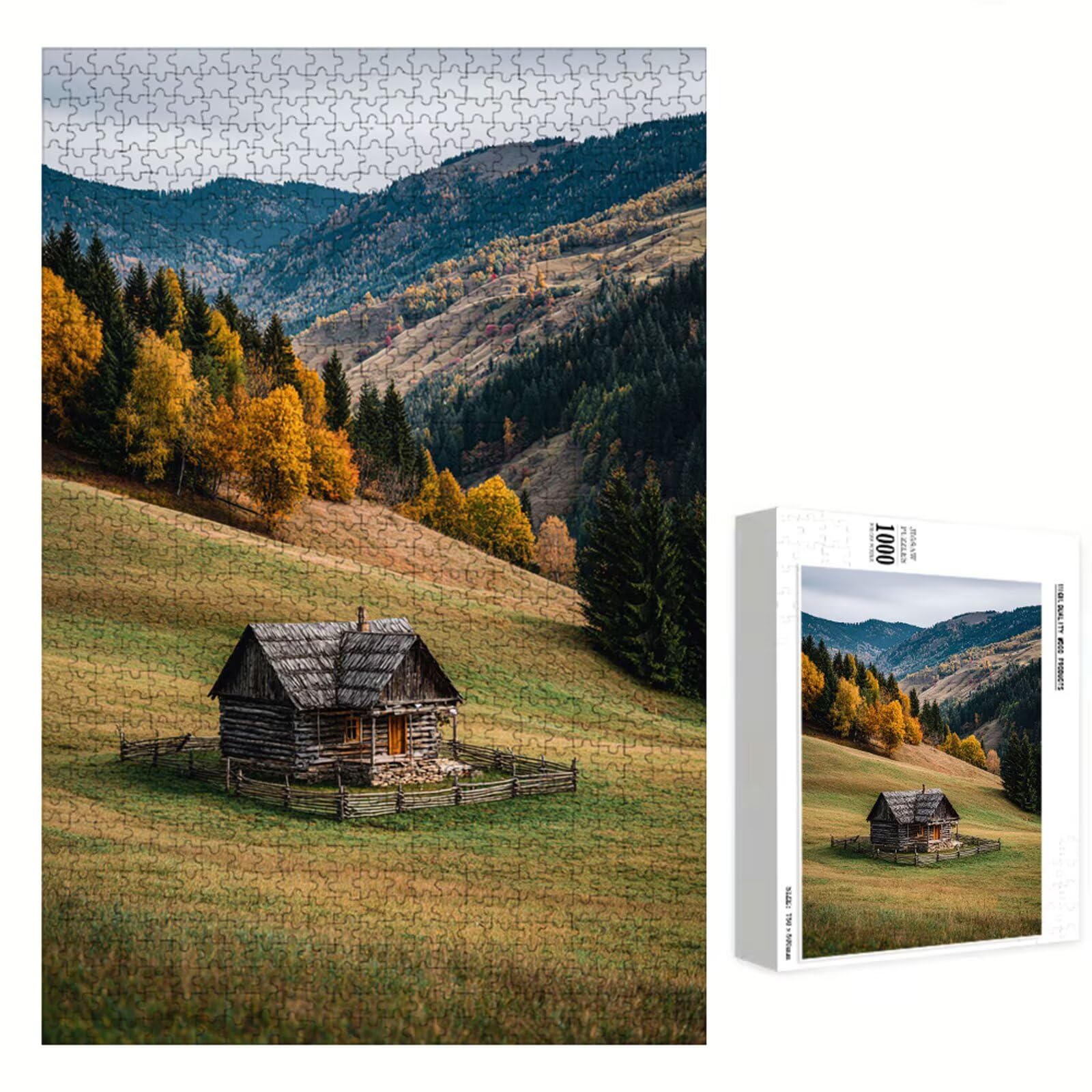 Puzzle 1500 Piezas Adultos Otoño & Paisaje, Rompecabezas con Letras Traseras y Póster, Pasatiempo Antiestrés, Decoración de Pared, Regalo Decorar Mujer Hombre 87 x 57 cm (14 Años +) P3#946