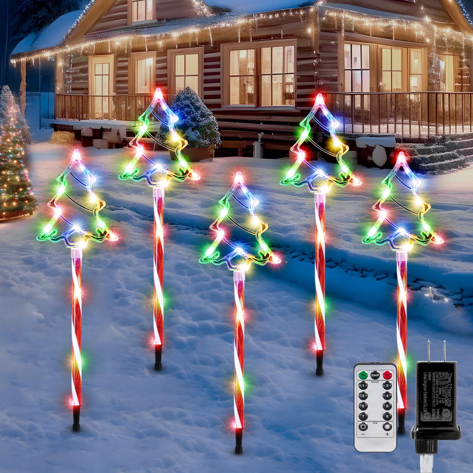 LYUBASA Plug In Christmas Pathway Lights 