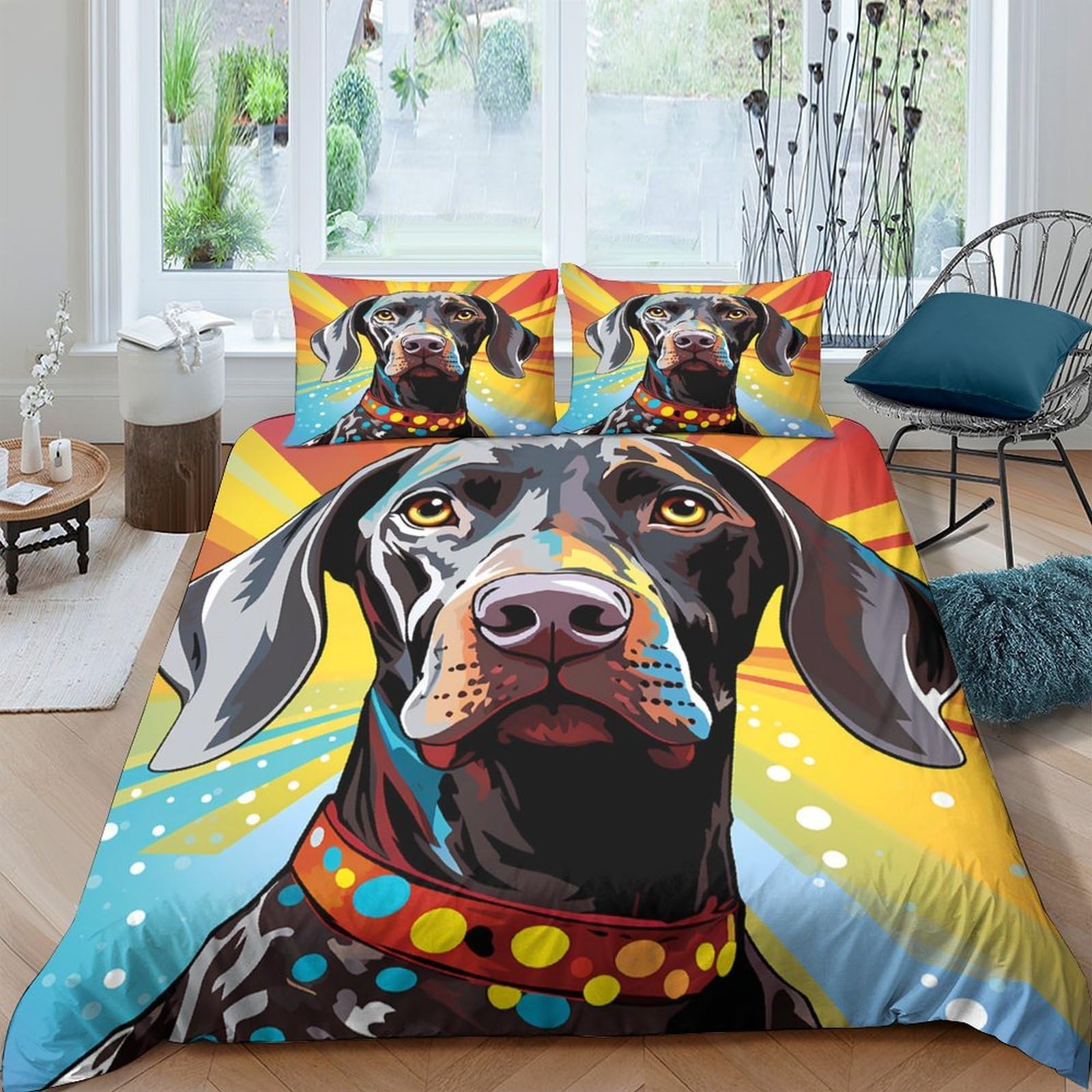 Housse de couette chien et parure de lit pour les amoureux des animaux