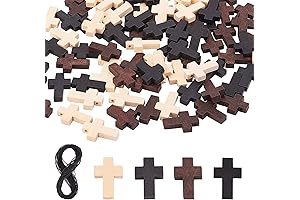 PH PandaHall 90pcs Wood Cross Pendants: The Blessing Bead for Divine Guidance and Protection