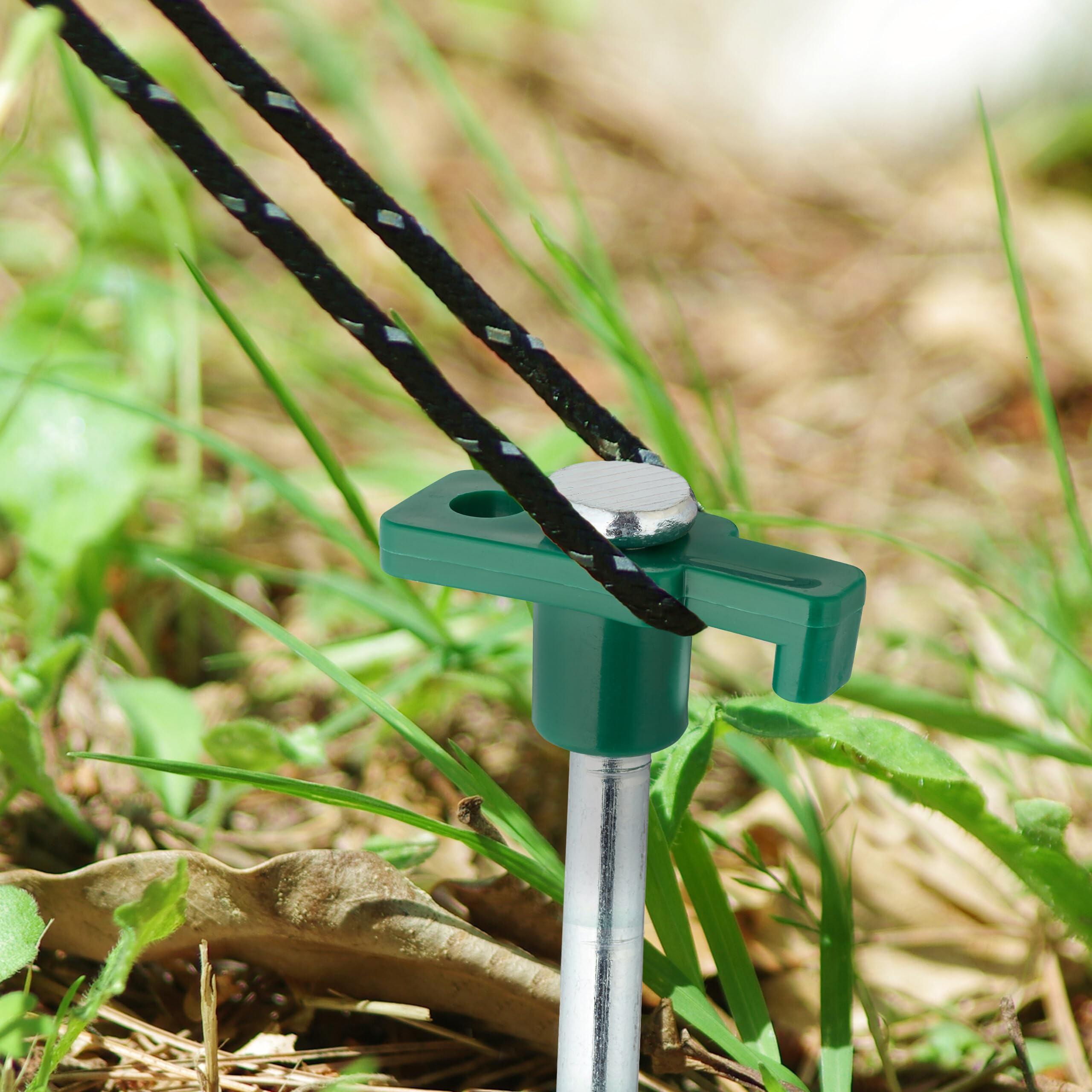 Relaxdays Śledzie skaliste, zestaw 18 sztuk, kotwa gruntowa do twardych podłóg, 25 cm, stal, stabilne kotwy do podłoża na kemping, ciemnozielone
