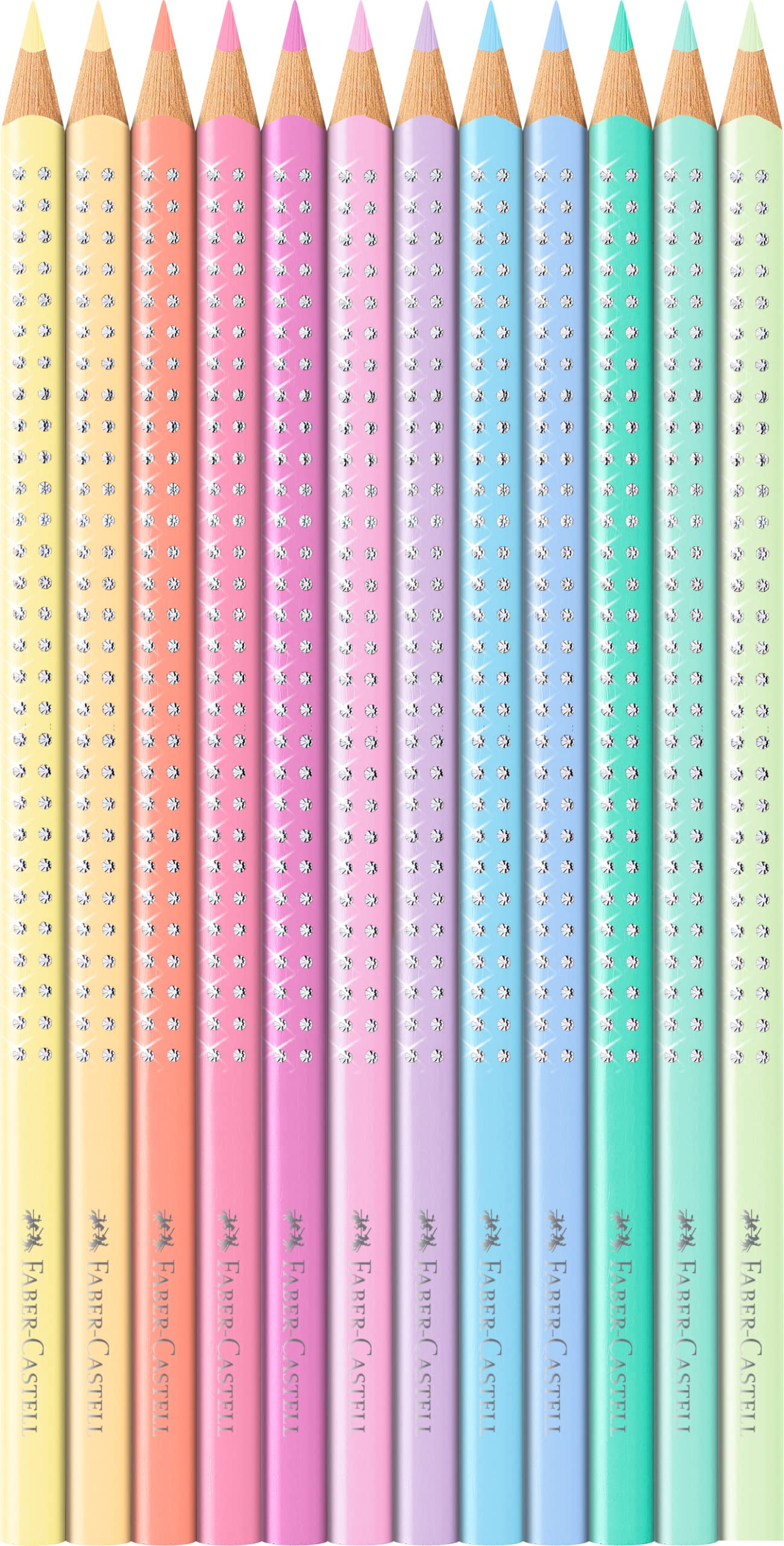 Faber-Castell 112435 - Buntstifte Colour Grip 2001, 36er Metalletui & 201910 - Buntstifte Sparkle Pastell, 12er Metalletui