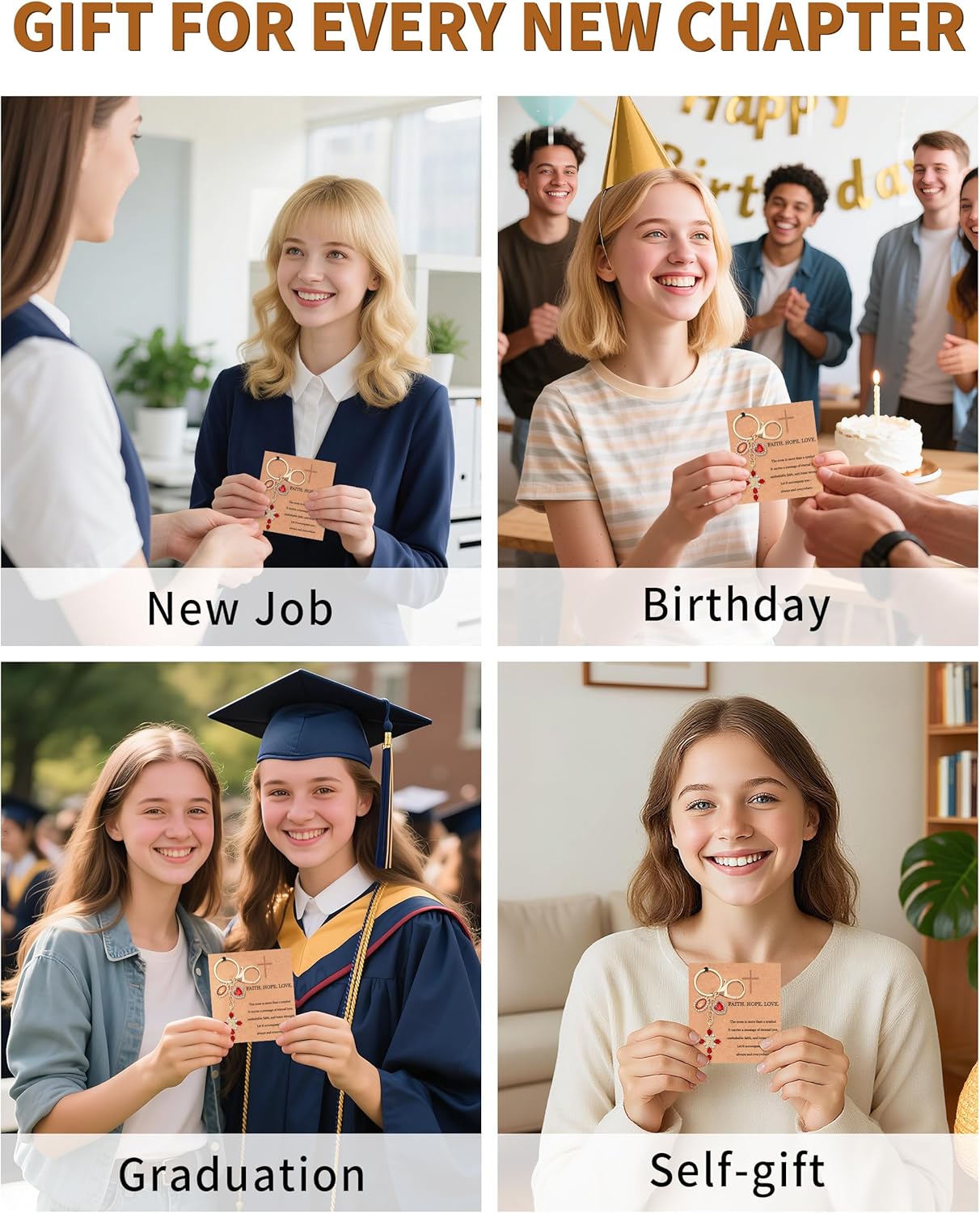 Cross Purse Charms Keychain- Sparkling Rhinestone Cross Key Chain Bag Charms Wallet Accessories - Image 7