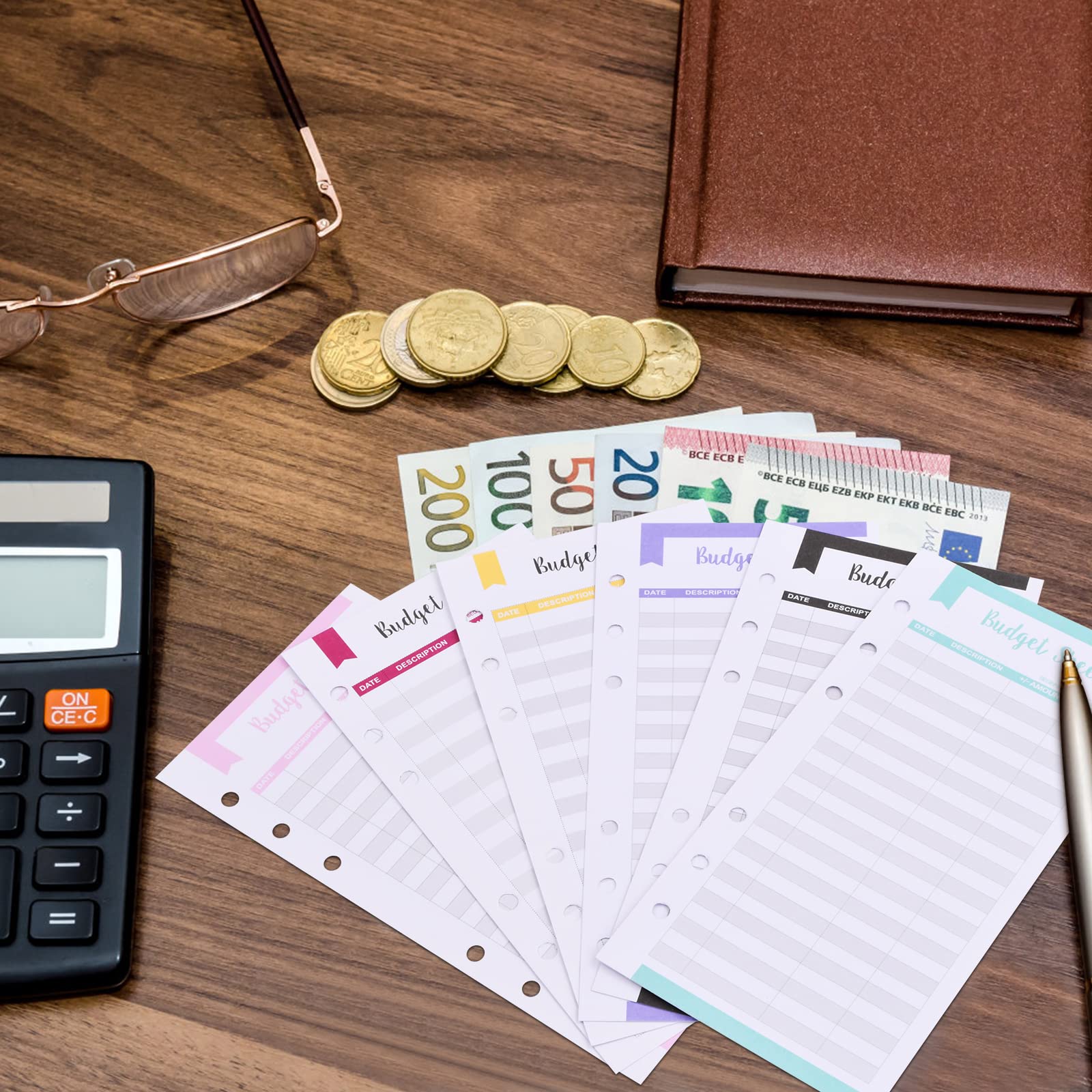 Ehuihuan 72 Feuilles Budget A6 Couleurs – Kit Planificateur Financier Français Avec Enveloppes, Suivi Dépenses & Épargne