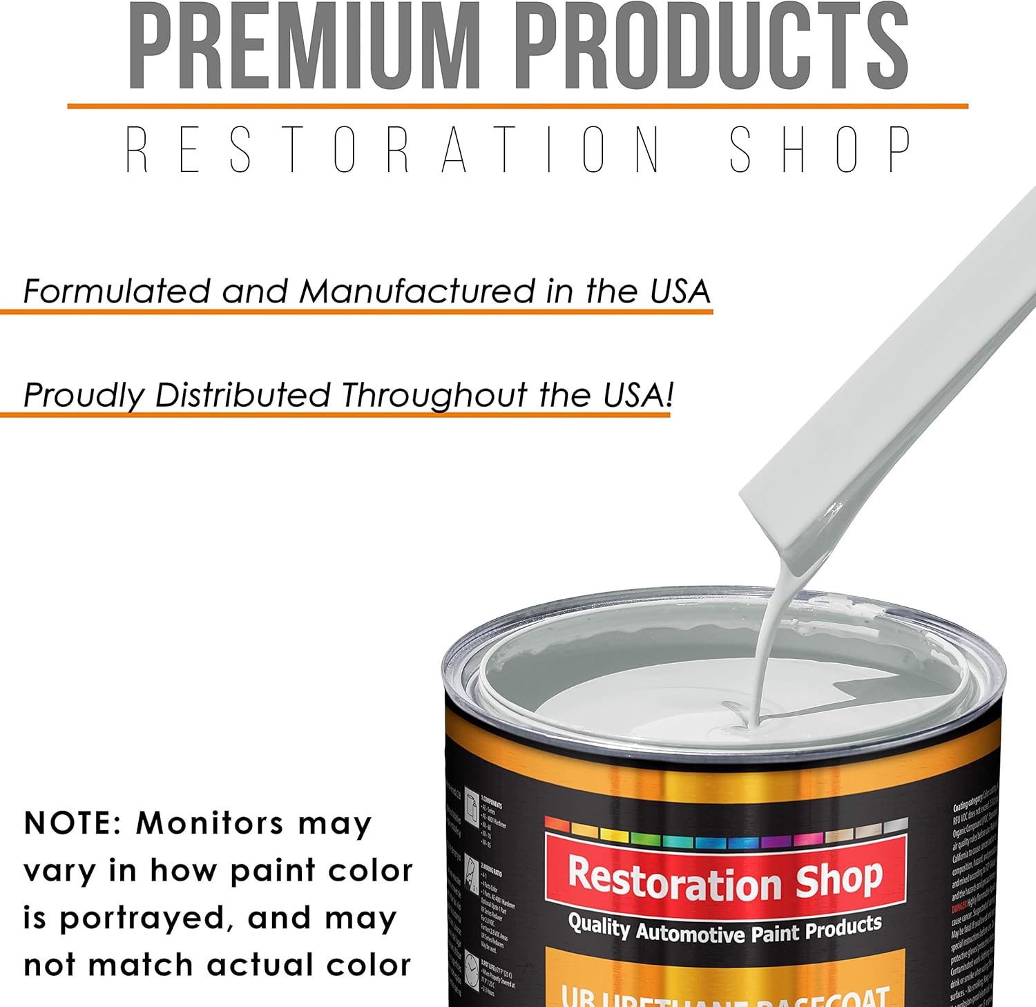 Restoration Shop - Championship White Urethane Basecoat with Premium Clearcoat Auto Paint - Complete Fast Gallon Paint Kit - Professional High Gloss Automotive, Car, Truck Refinish Coating