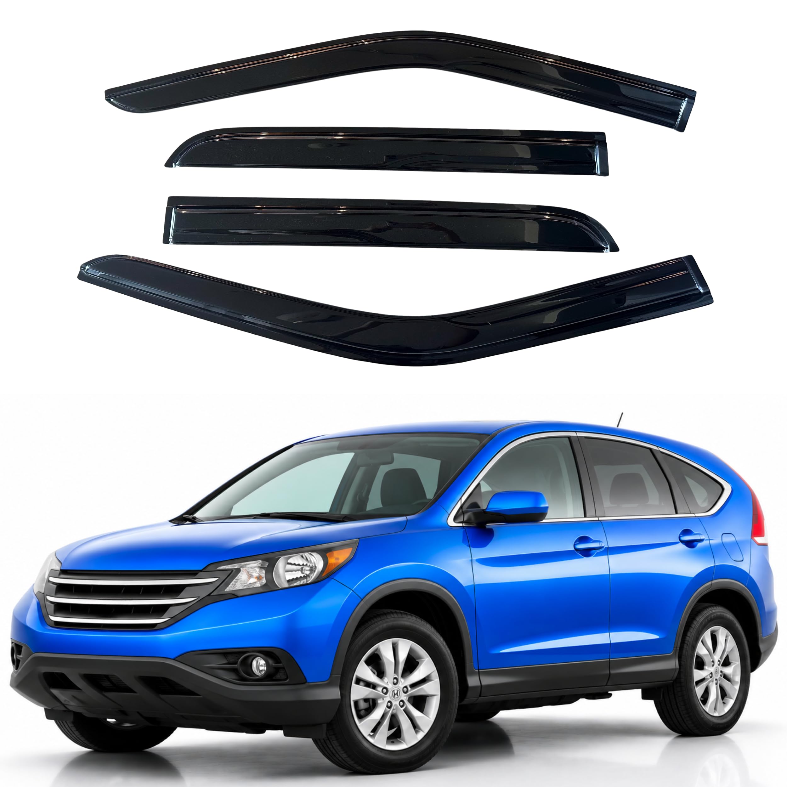 IG Window Visors Fit for 2012-2016 Honda CRV, Out-Channel Rain Guards Vent Wind Deflectors 4PC, Car Accessories for 12-16 CR-V