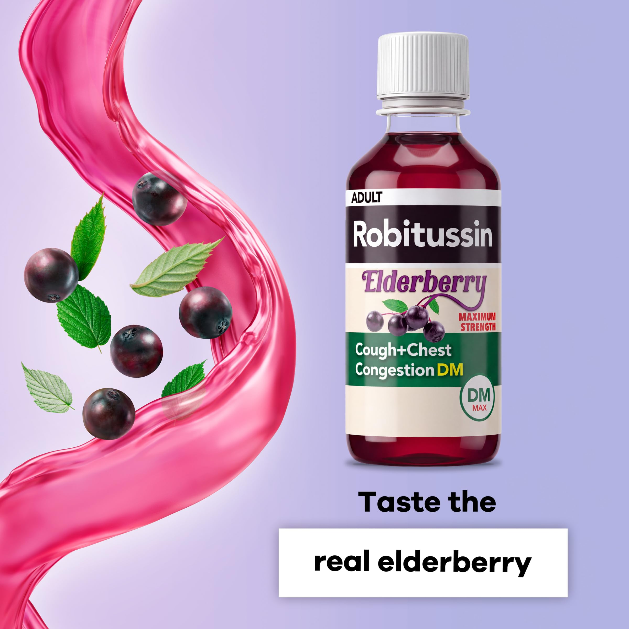 Robitussin DM Maximum Strength Cough Medicine, Elderberry, 8 fl oz — Amazon image 6
