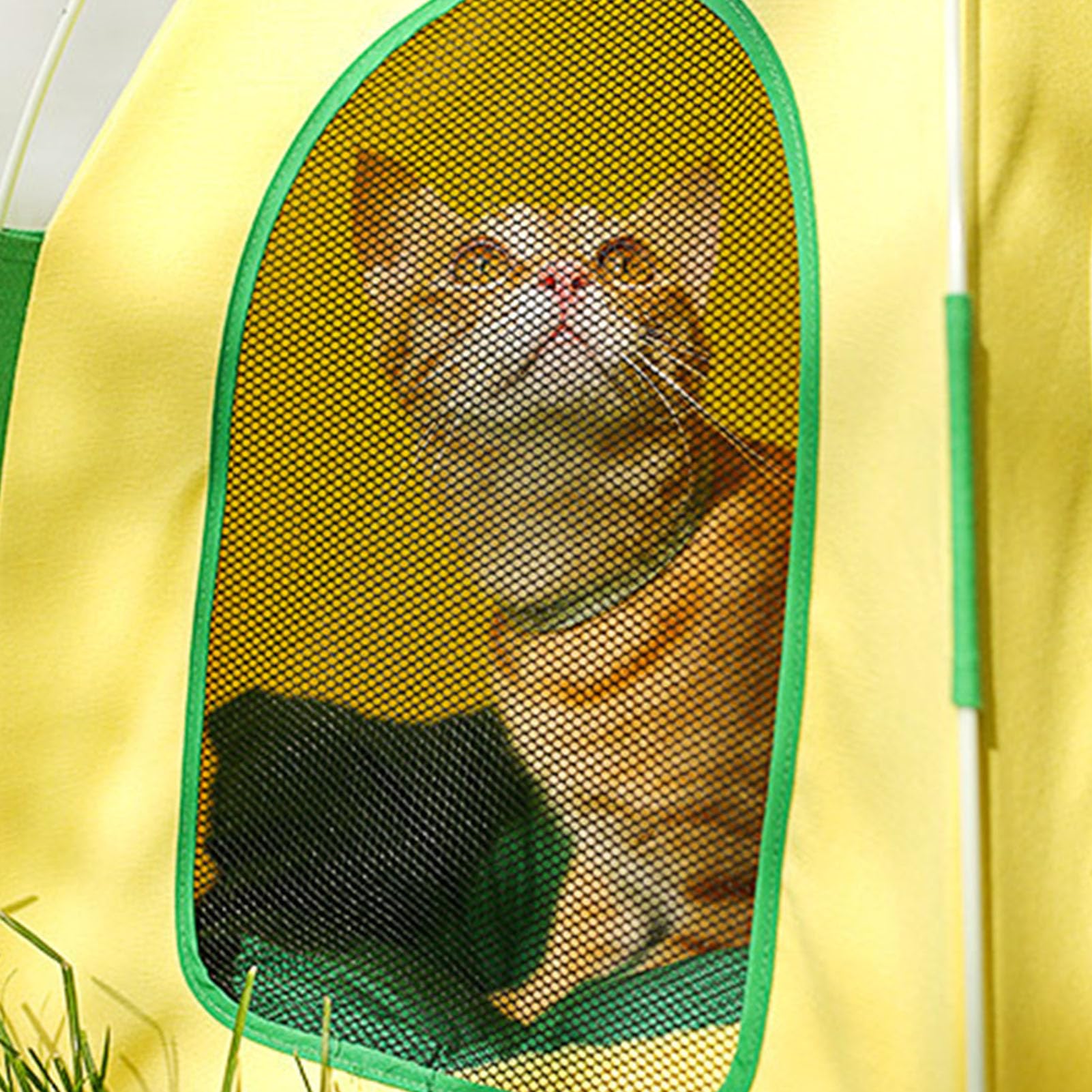 Lit pour Chat Lit pour Chaton Tente pour Chat, Lit pour Animal de Compagnie Triangle Igloo Confortable et Pliable, Maison de Grotte pour Chat en Forme d'ananas avec Coussin Amovible