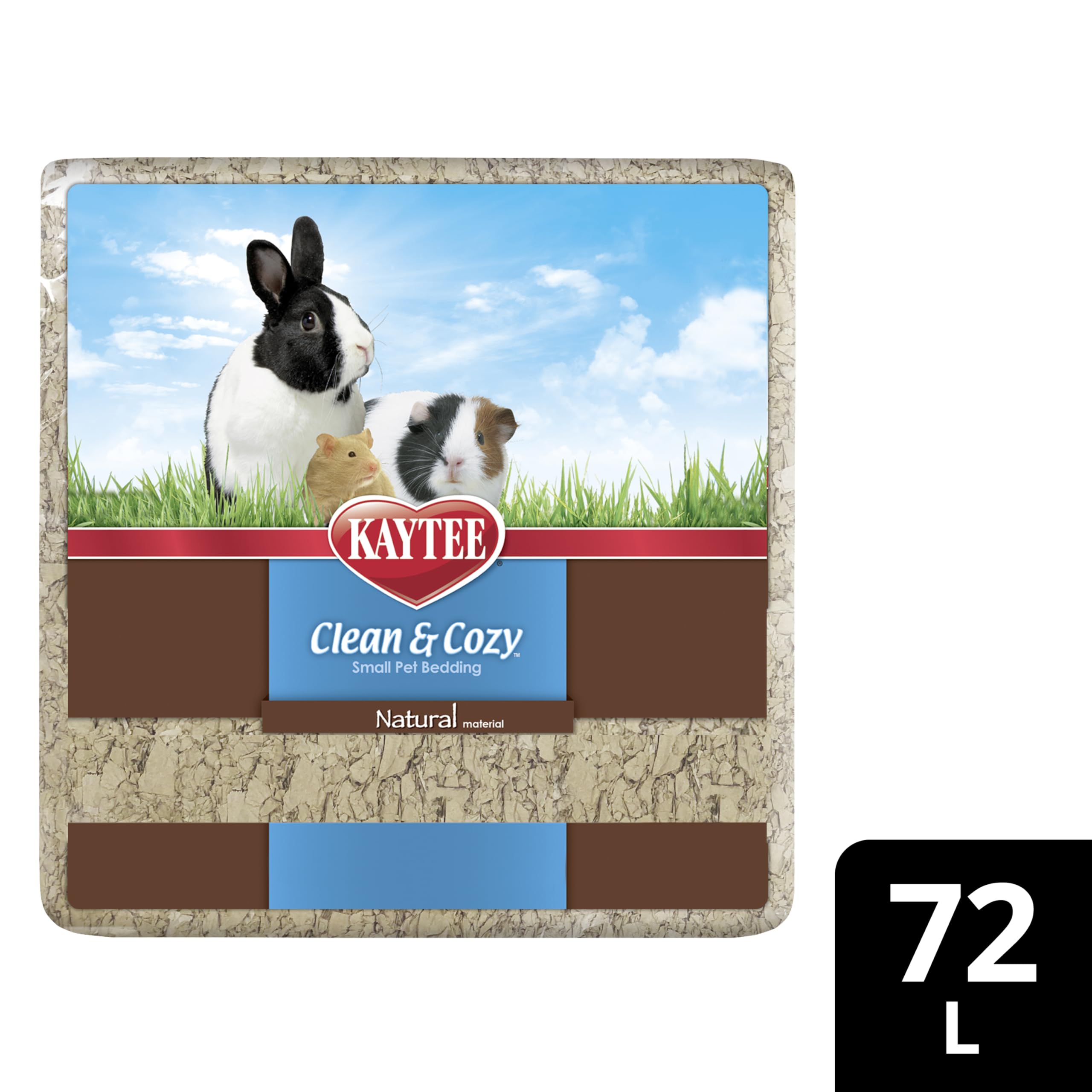 Kaytee Clean & Cozy Super chłonna pościel papierowa do klatek, chomika, myszy, królika, świnki morskiej, 72 l, naturalna