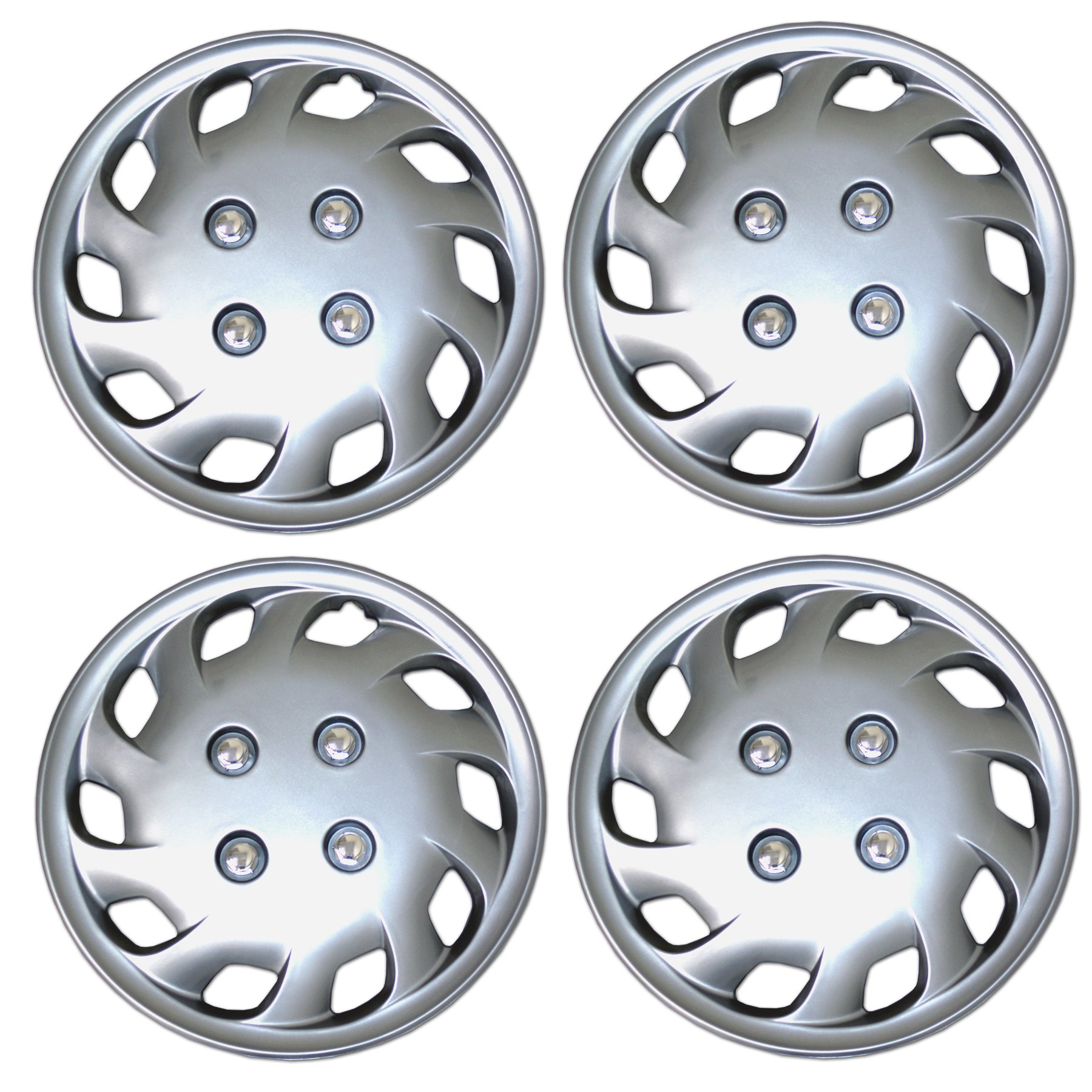 Tuningpros WC3-15-3533-B - Pack of 4 Hubcaps - 15-Inches | Black | Style 533 Style Snap-On (Pop-On) Type Matte Black Wheel Covers Hub-caps — view 31