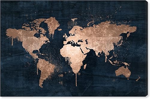 Oliver Gal Mapamundi Cobre, 54 x 36 pulgadas, lona