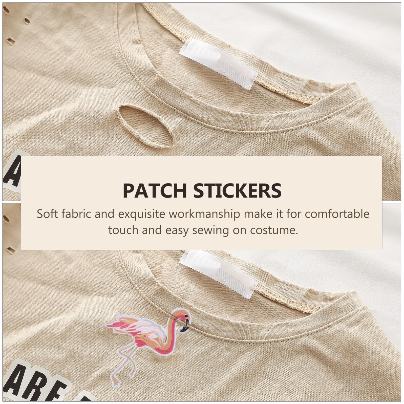 SHINEOFI 48stücke Teiliges Set Gestickte Flamingo Patches Aufnähen Und Aufbügeln Dekorative Applikationen Für Kleidung Taschen Und Handwerksprojekte Um Ihren Persönlichen Stil