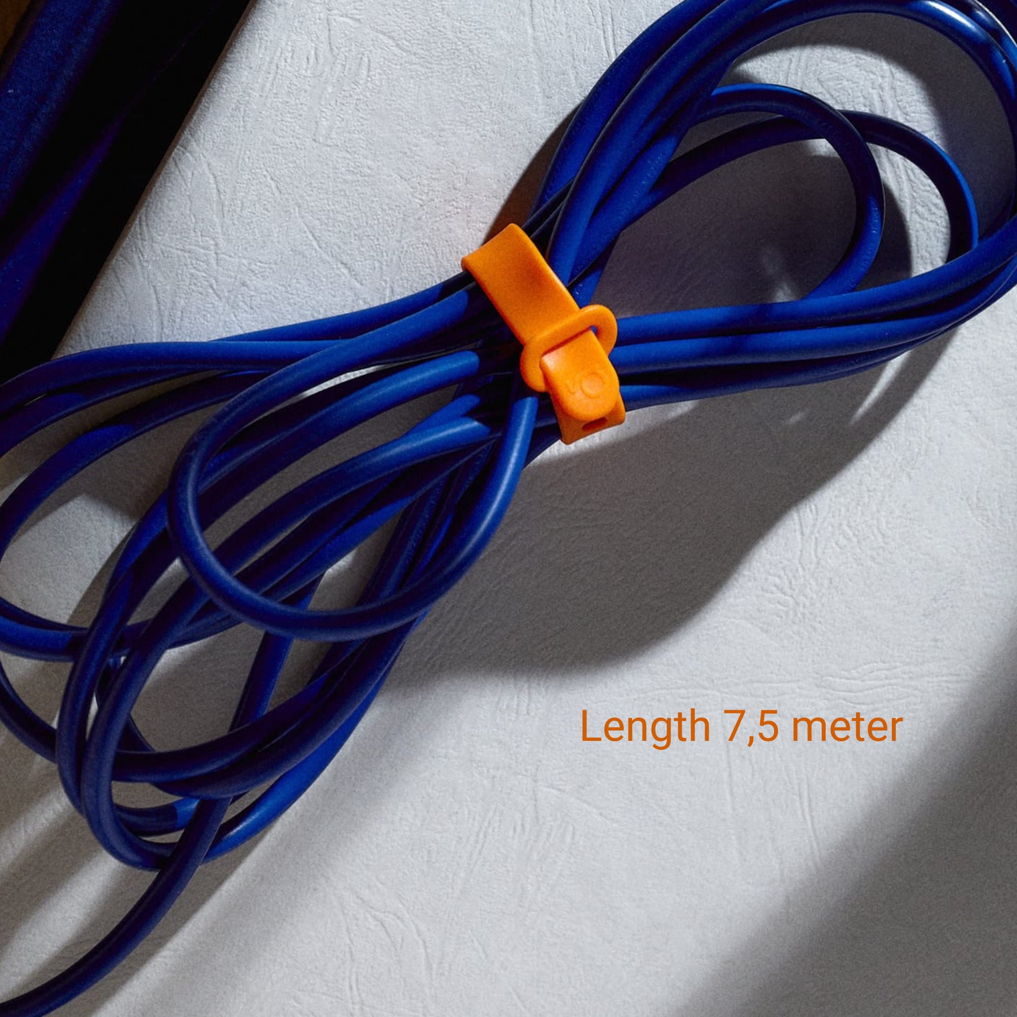 Pedestal Câble d'alimentation 7,5 m (bleu), câble d'alimentation 2 broches, câble TV compatible avec PlayStation et Xbox, câble d'alimentation euro pour appareils froids, câble TV avec prise
