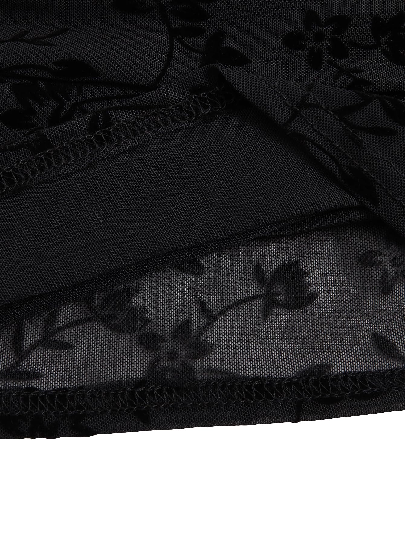 Verdusa Women's Y2k Gothic Goth Halter Top Mesh Sheer Backless Going Out Tops Emo Grunge Clothes Rave Outfits