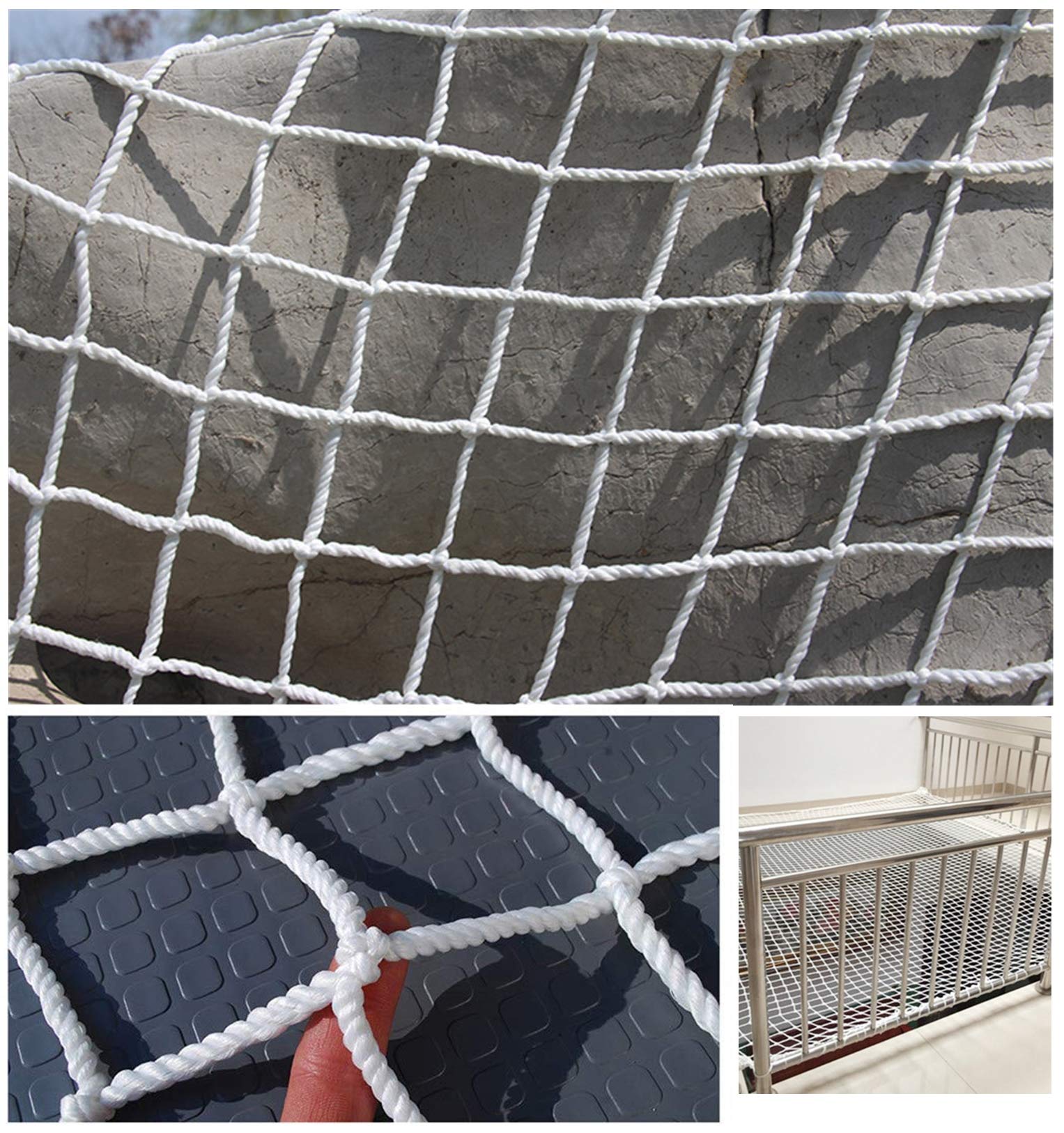 WGE Filet De Protection Contre Les Chutes, Filet De Protection pour Enfants - 1 MX 20 M (3 Pi X 65,6 Pi), Réseau De Remorques Fret pour Camions À Corde