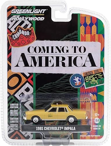 Greenlight 164 Hollywood Series 39 - Coming to America (1988) - 1981 Impala Taxi 44990-C Envío desde Canadá