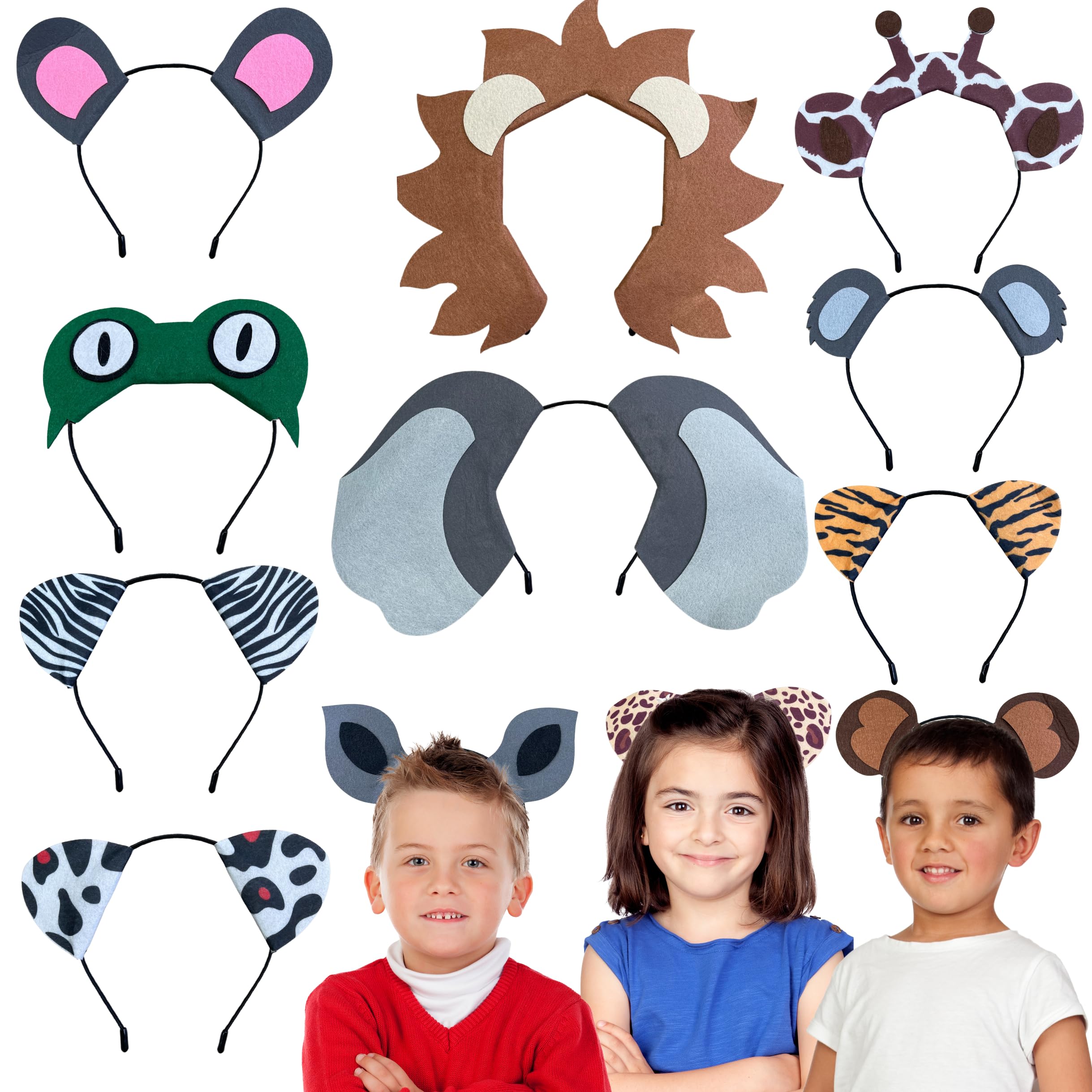Animal Ears Headband for Party - Adults Kids Ears Headband for Photo Booth Props Animal Ears Headband for Kids Adults