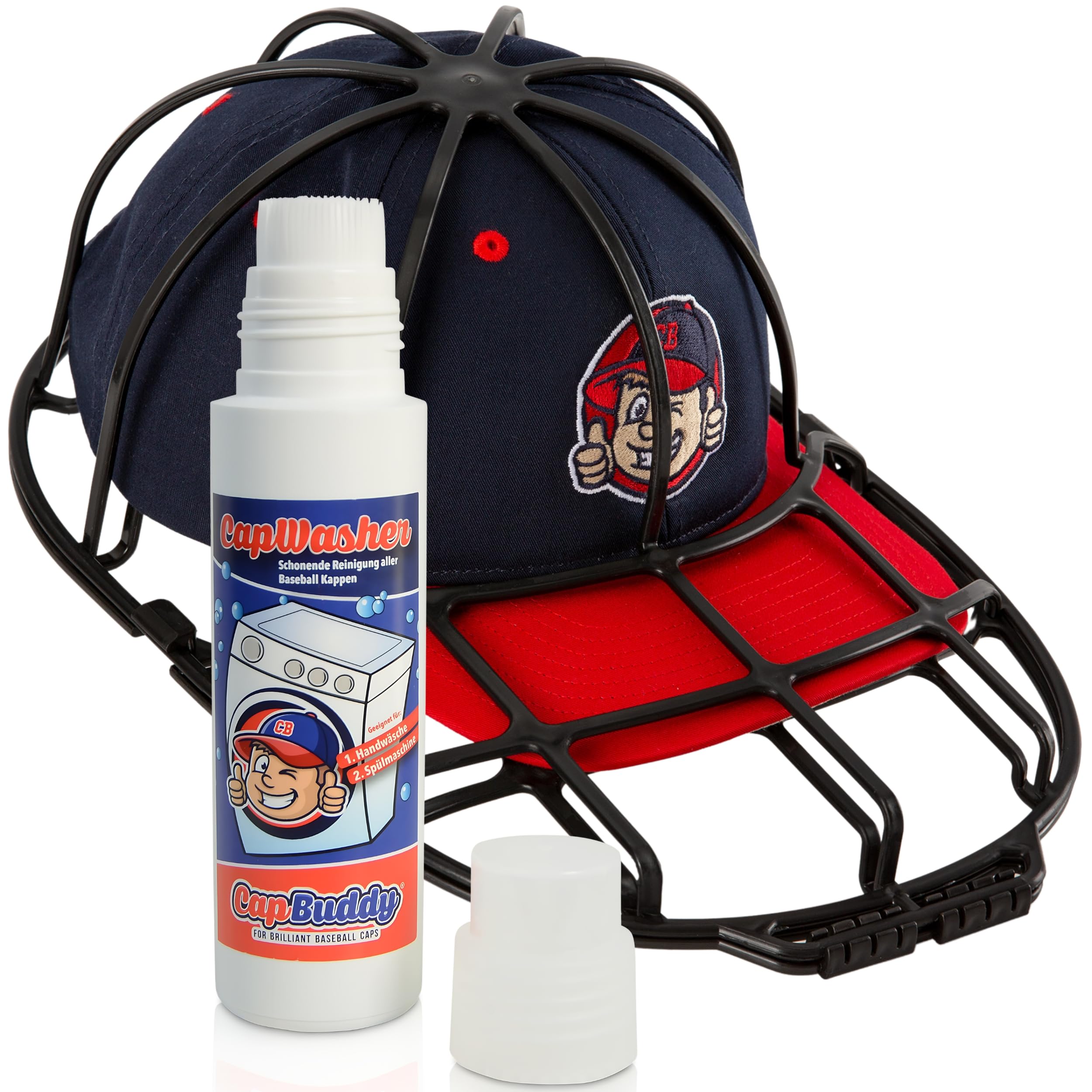 Set di pulizia per berretti da Baseball Cap Buddy & Cap Washer, telaio e detersivo per berretto, lavabile in lavastoviglie, adatto per tutti i berretti da baseball