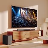 Hisense Barre de Son HS3100-3.1CH - Système Son Surround, 480W Puissance sonore, Caisson de Basse sans Fil 6.5”, Enceintes Satellites, Dolby Digital Plus et DTS Virtual:X, EzPlay et Bluetooth 5.3 - 2