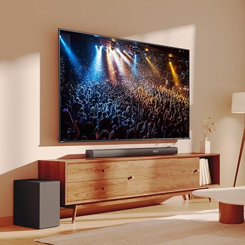Hisense Barre de Son HS3100-3.1CH - Système Son Surround, 480W Puissance sonore, Caisson de Basse sans Fil 6.5”, Enceintes Satellites, Dolby Digital Plus et DTS Virtual:X, EzPlay et Bluetooth 5.3 - 2