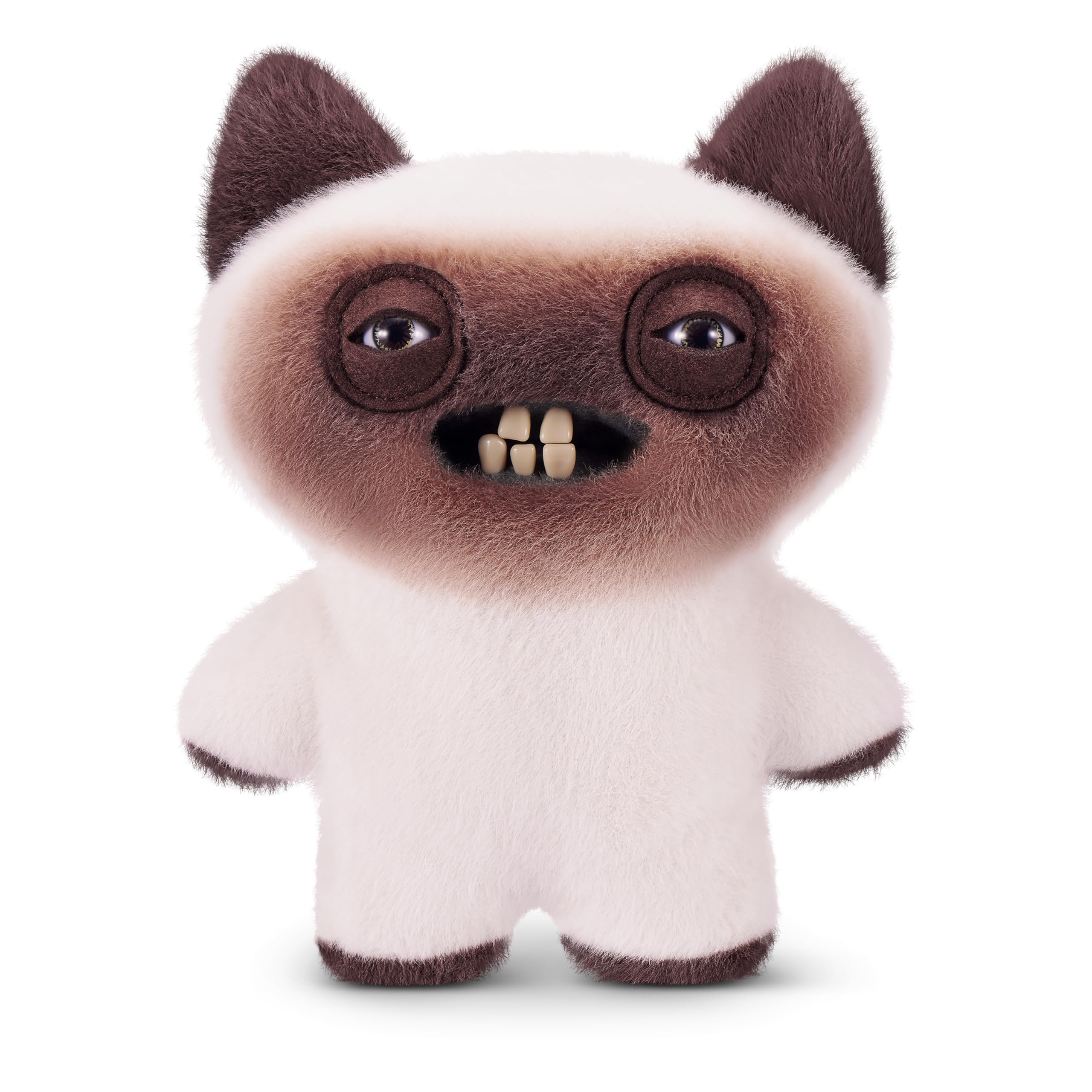 Fuggler Alley Cats 9-Inch Plush Toy (Yawper) by ZURU – Funny Ugly Monster Stuffed Animal with Human-Like Teeth, Collectible Plush for Kids, Tweens, Teens, Adults & Cat-Loving Weirdos