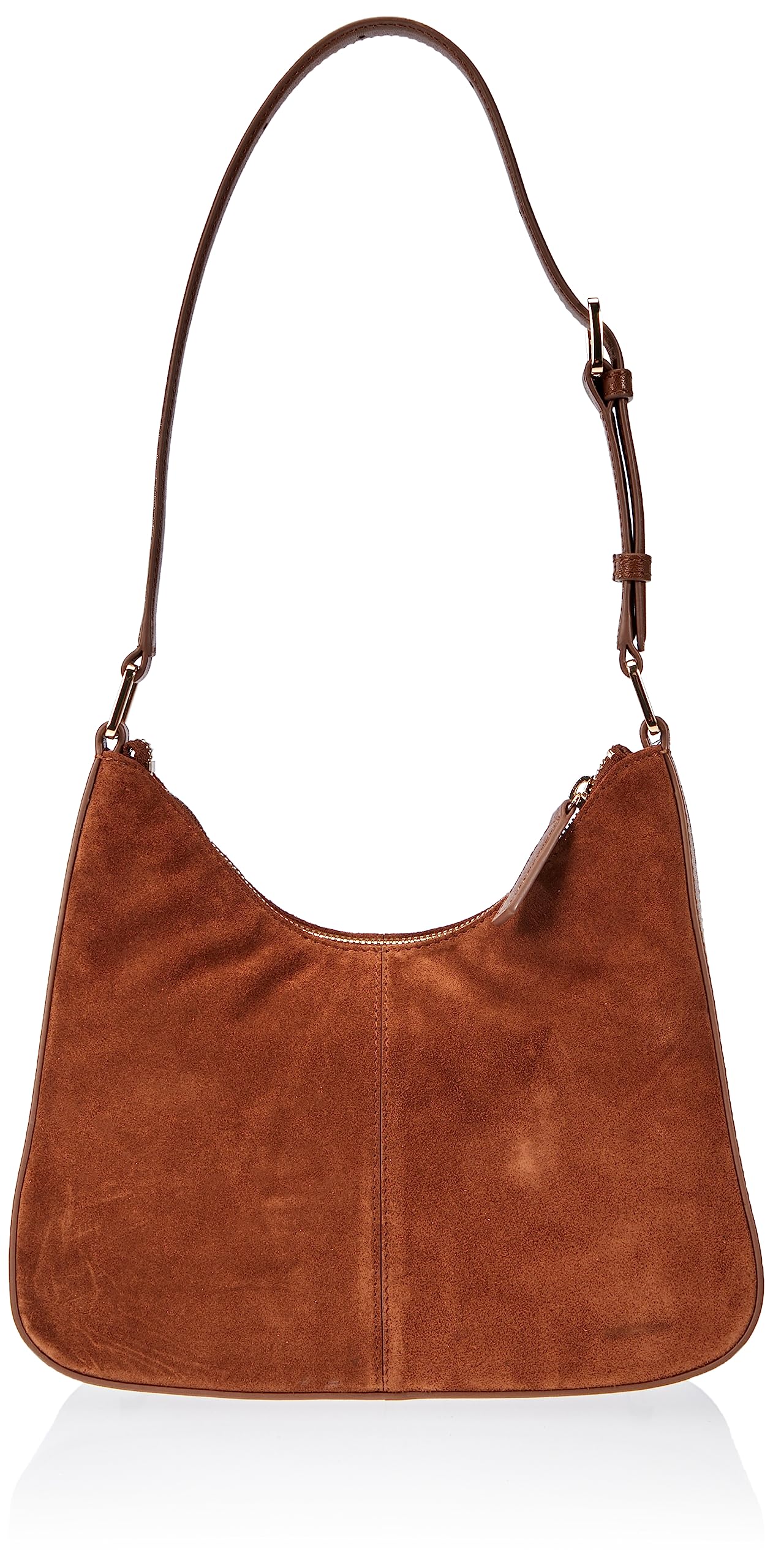 Mandarina Duck Women's Velvet Plisse Hobo, Caramel Cafe, Taglia Unica