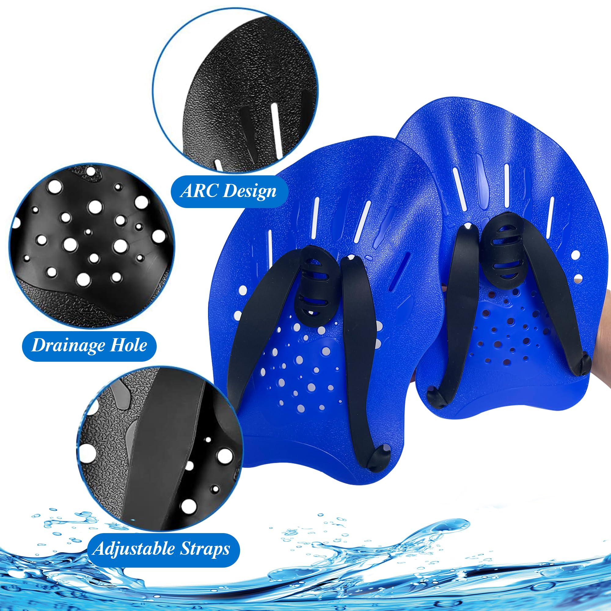 Gants De Natation Réglables - Palmes à Main Professionnelles Pour Adultes & Enfants | Entraînement Piscine
