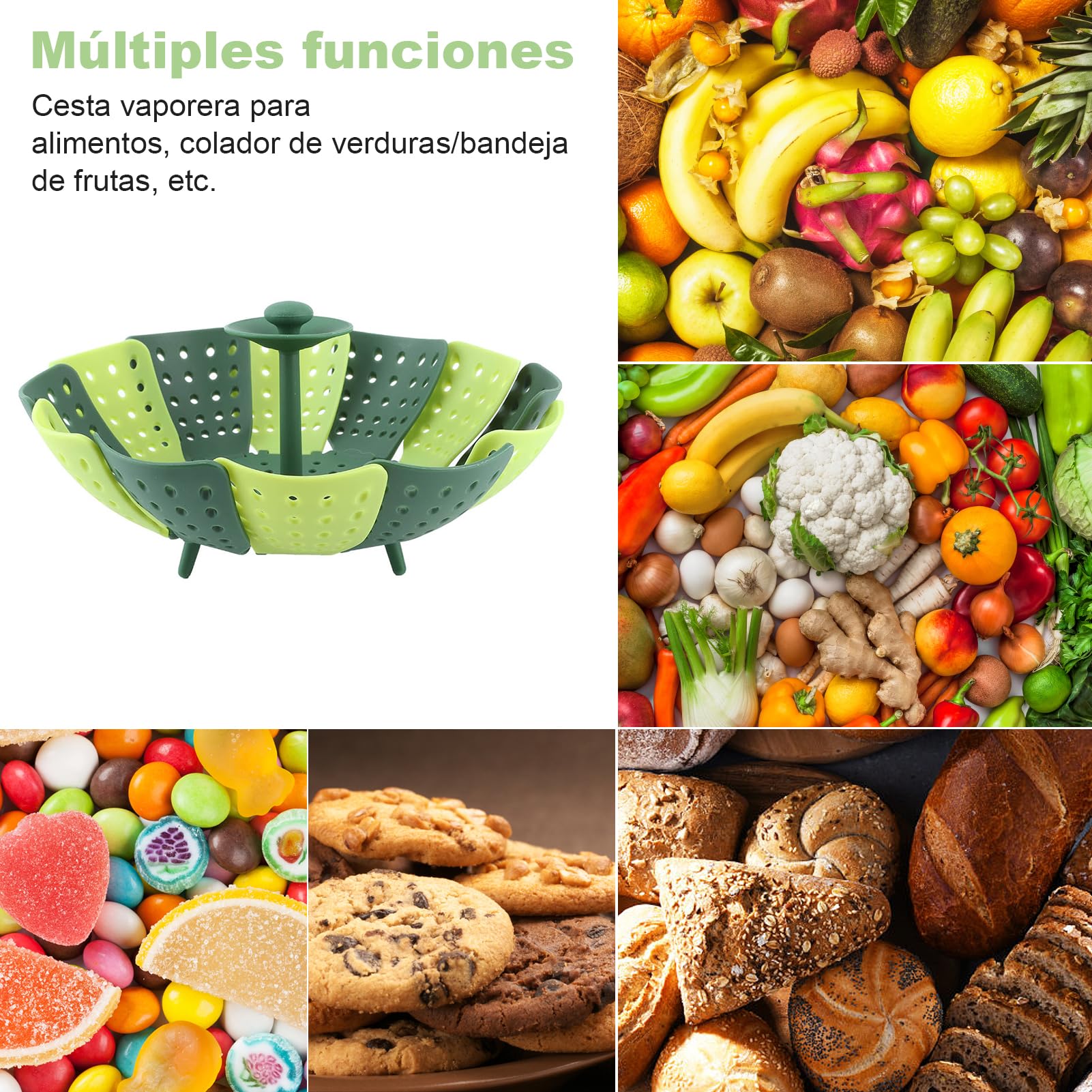 JIEBWCHA Cestello Per Cottura A Vapore In Acciaio Inossidabile, 14