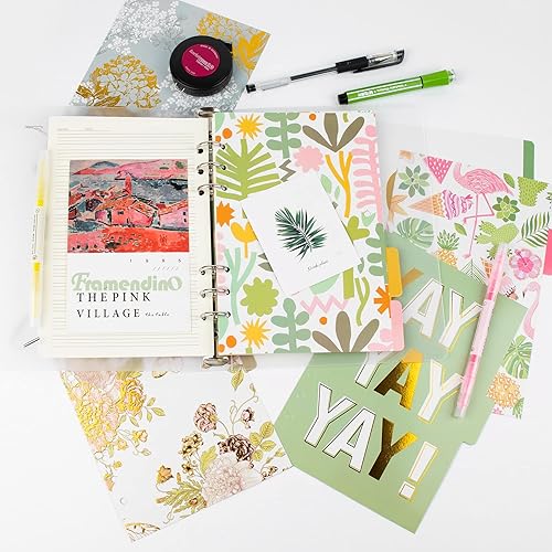 Miniatura 8 de Framendino, Paquete de 15 separadores de índice de carpeta, tamaño A5, tarjeta de indexación de papel insertable para cuadernos de 6 anillas,