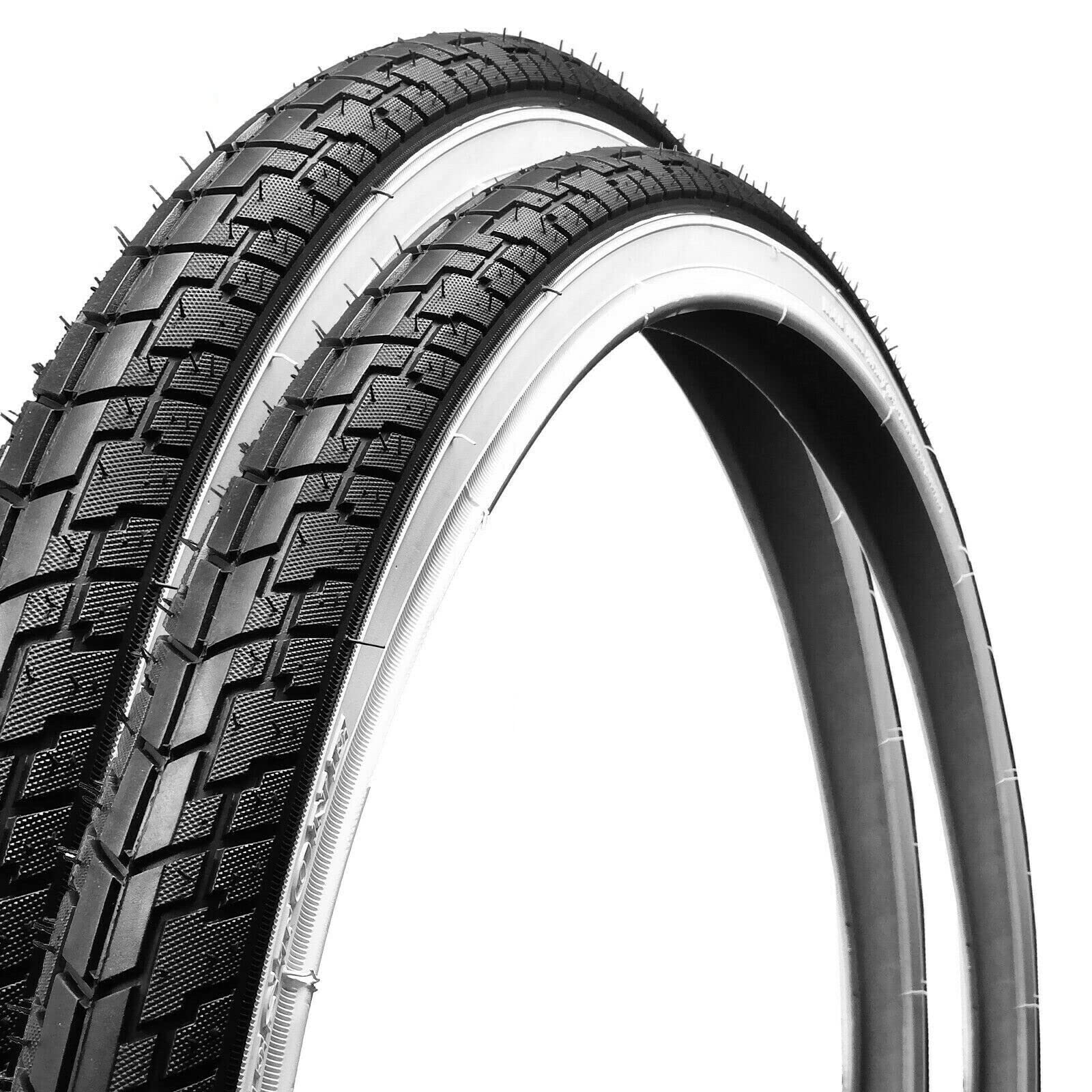 1 COPERTONE NERO 1 CAMERA D'ARIA PER BICICLETTA BICI CITY BIKE TREKKING 700 X 35 28 1 5/8 3/8 (37-622) 700x35c