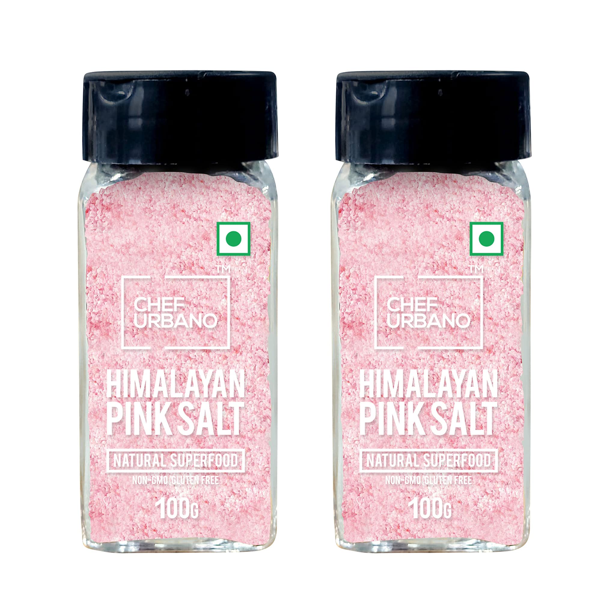 Chef Urbano Himalayan Pink Salt Sprinkler 100g Pack of 2 | Pure & Natural | Mineral Rich Salt | Low Sodium | Packed with 84 Minerals | Glass Bottle (B0963YCYNX) Amazon Price History, Amazon Price Tracker