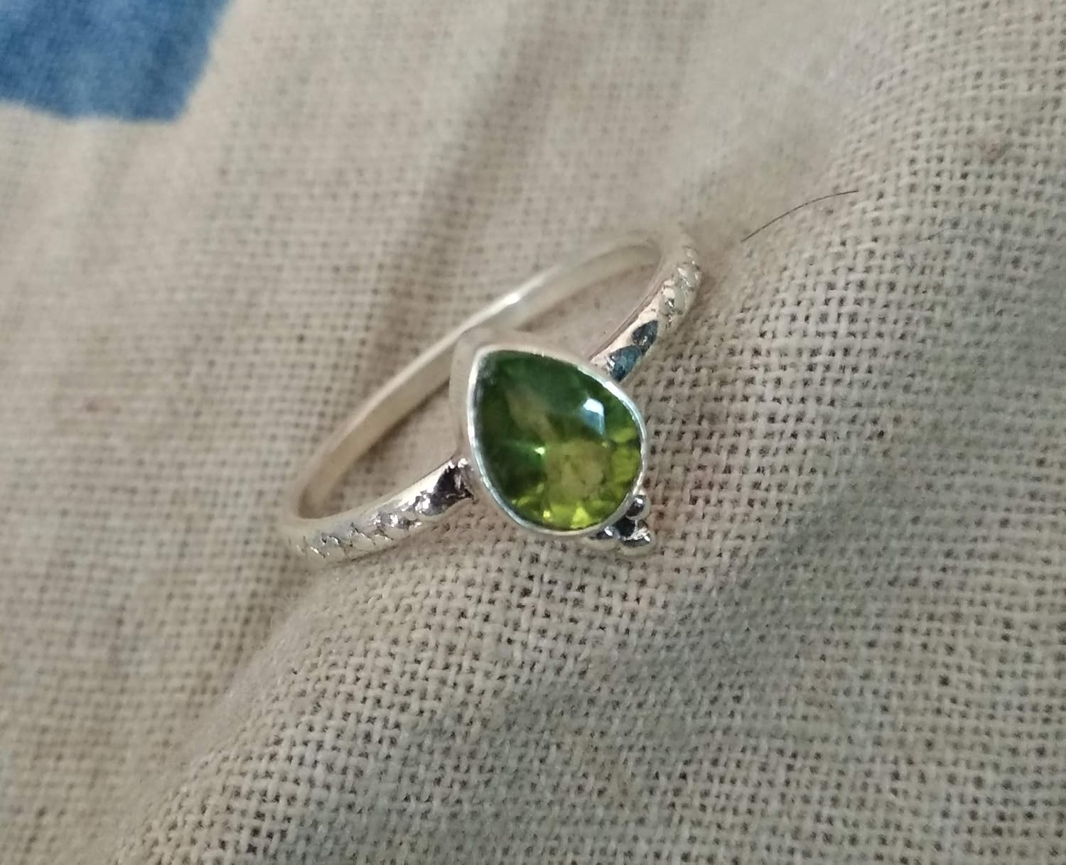 Peridot Ring, 925 Sterling Silver, Green Peridot Ring, Genuine Peridot Ring, Intuition Ring, Teardrop Peridot Ring, Tiny Ring, Fashion Jewelry, Daily Wear Ring, Wedding Ring, Engagement Ring, Gift Her