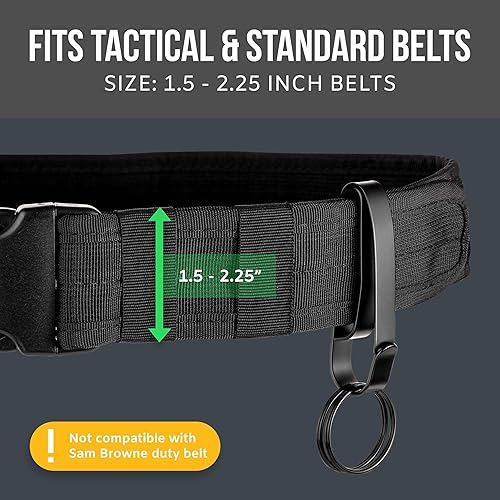 Miniatura 4 de NP NIGHT PROVISION Tactical Key Ring Holder for Duty Belts, Quick Release Key Clip Stainless Steel