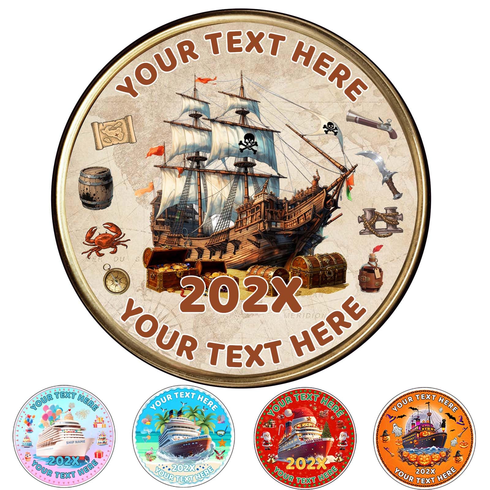 Custom Pirate Cruise Door Magnets Cruise Essentials Personalised Name Year Cruise Door Decorations Magnetic Customised Ship Door Magnets Decorations