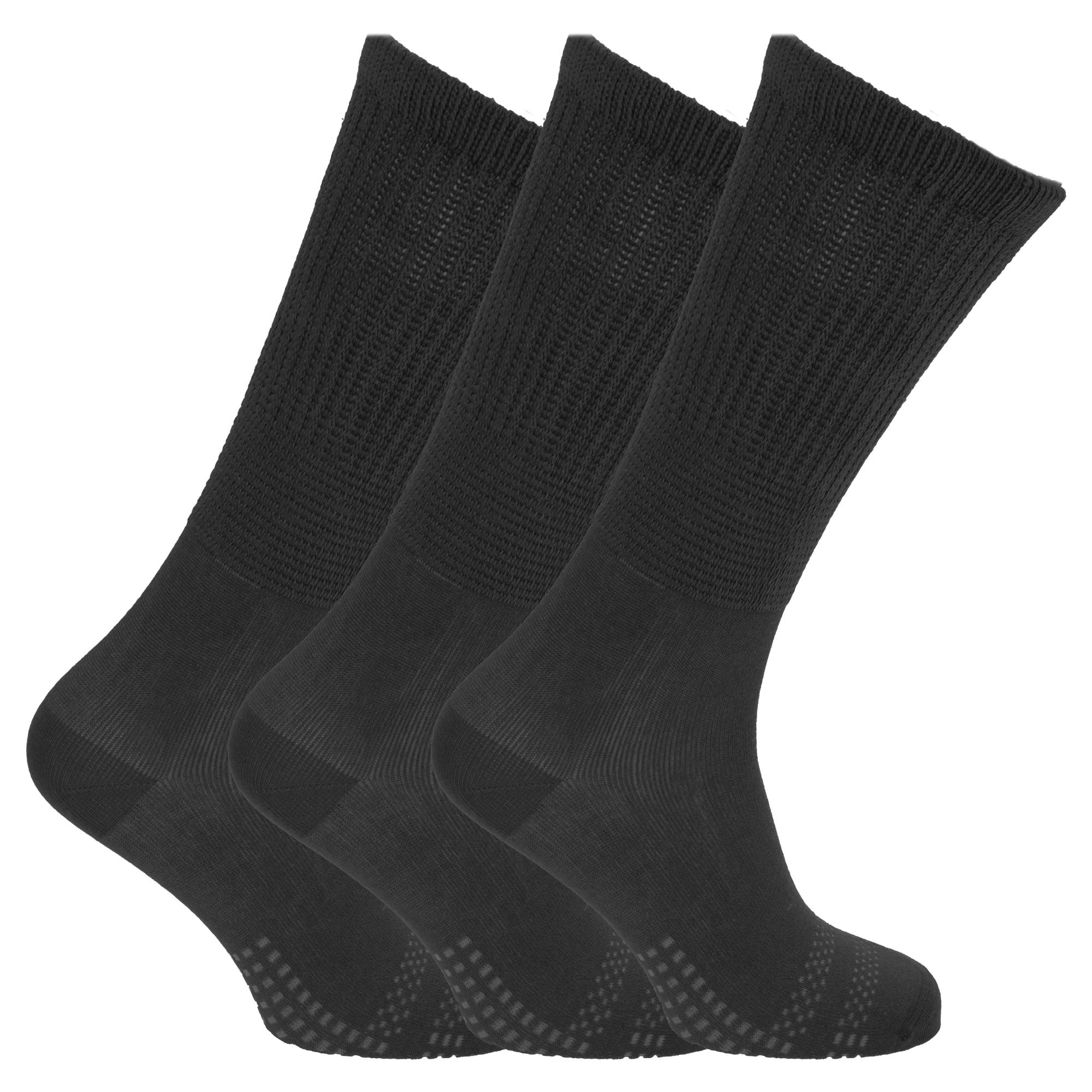 Mystoreonline Women's Assorsted Bamboo Diabetic Extra Wide Non Elastic Socks With Hand Linked Toes (Assorsted)
