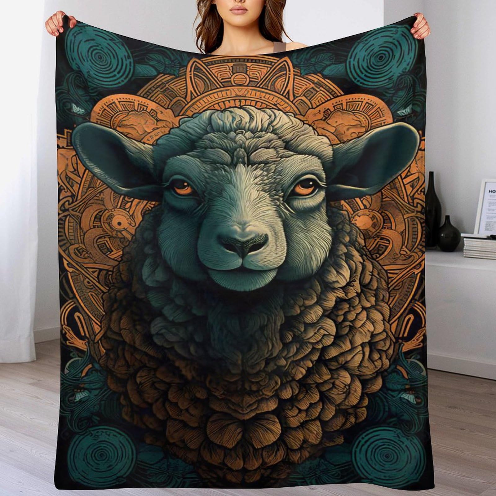 Couverture en flannel douce pour soirées cocooning sur le canapé du salon
