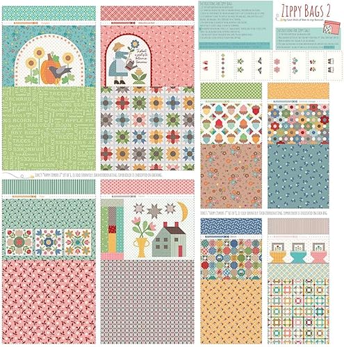 Riley Blake Surtido de paneles de tela de acolchado de alta calidad, perfectos para acolchar, ropa, manualidades y decoración del hogar (bolsas con