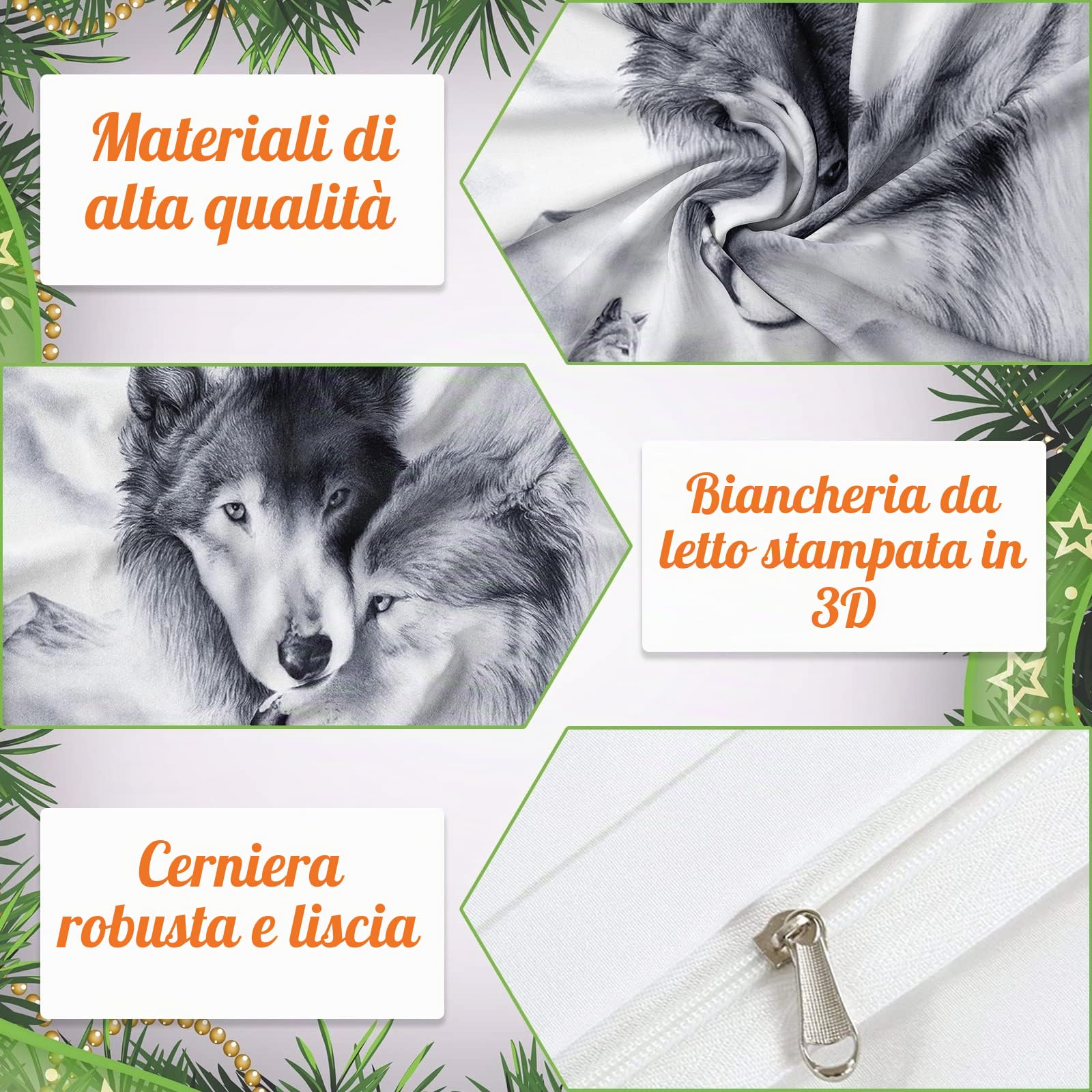 Set di biancheria da letto con Cavallo,3D set di biancheria da letto per bambini con motivo di cavalli animali e copripiumino, per bambini, ragazzi, adolescenti. (W1, 220x240cm)